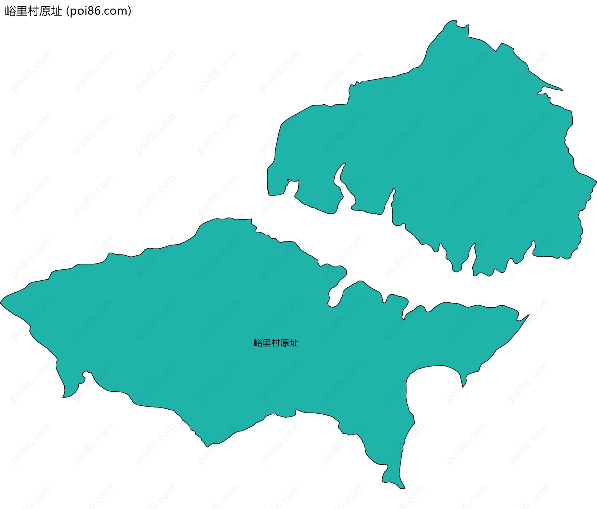 峪里村原址边界地图