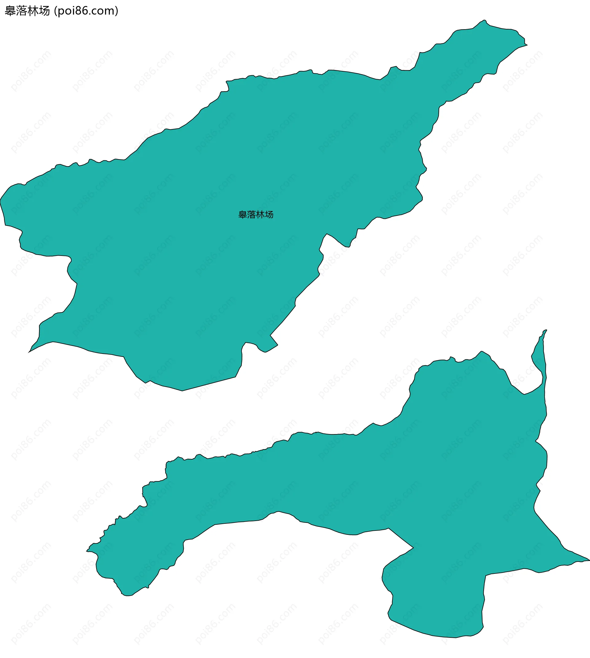 皋落林场边界地图