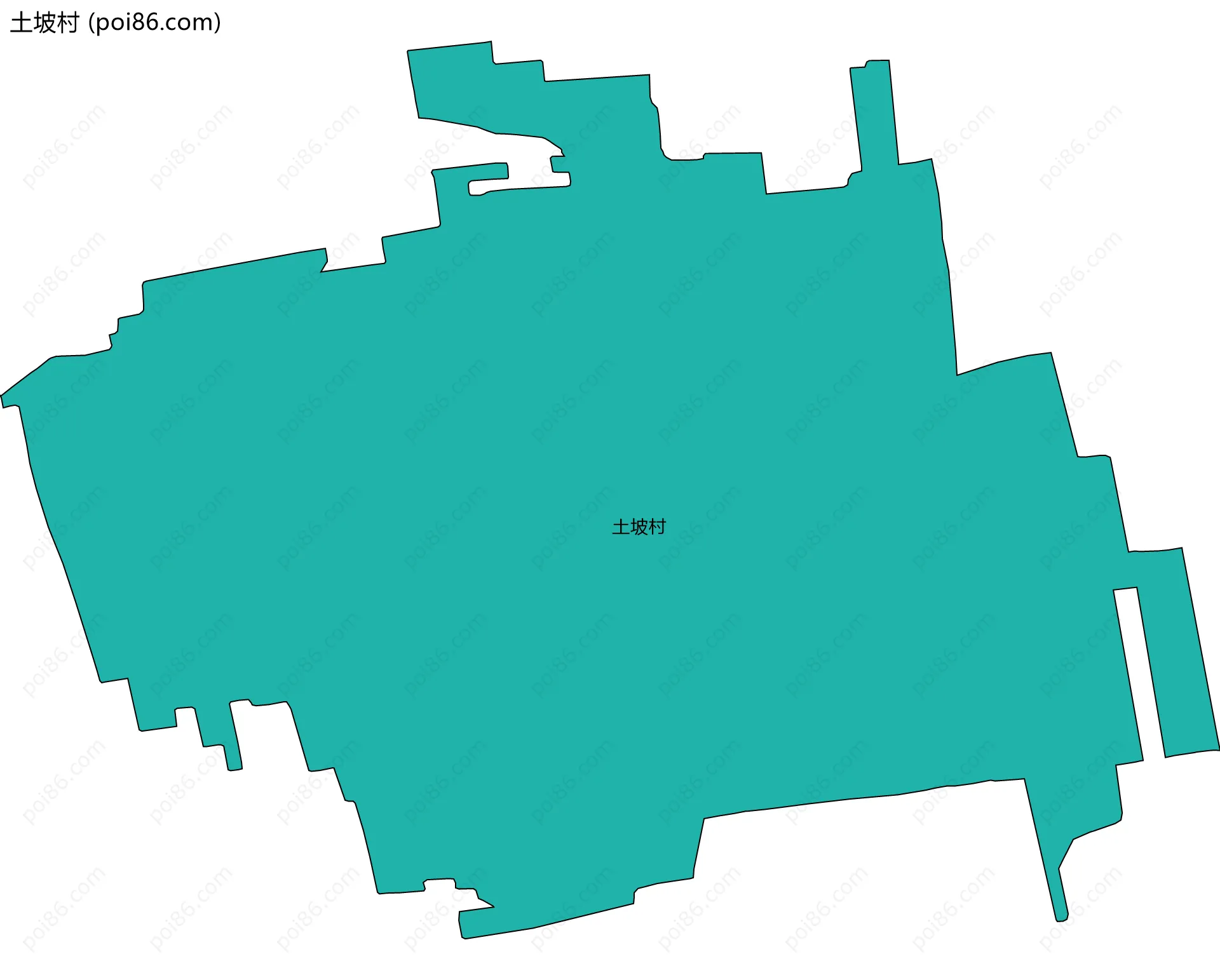 土坡村边界地图