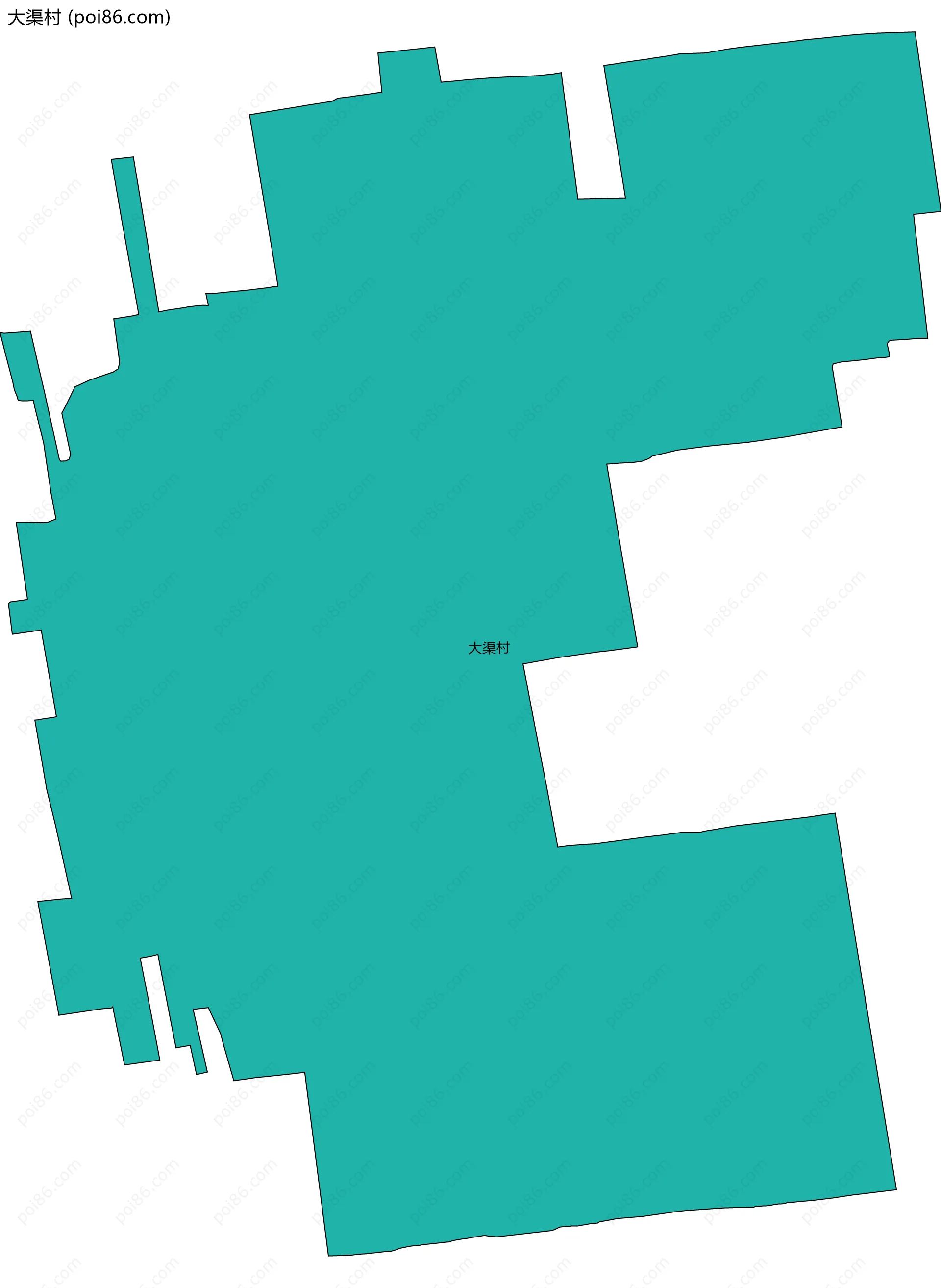 大渠村边界地图