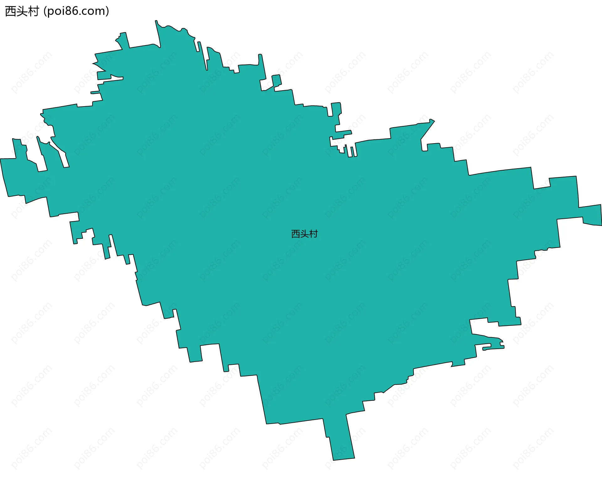 西头村边界地图