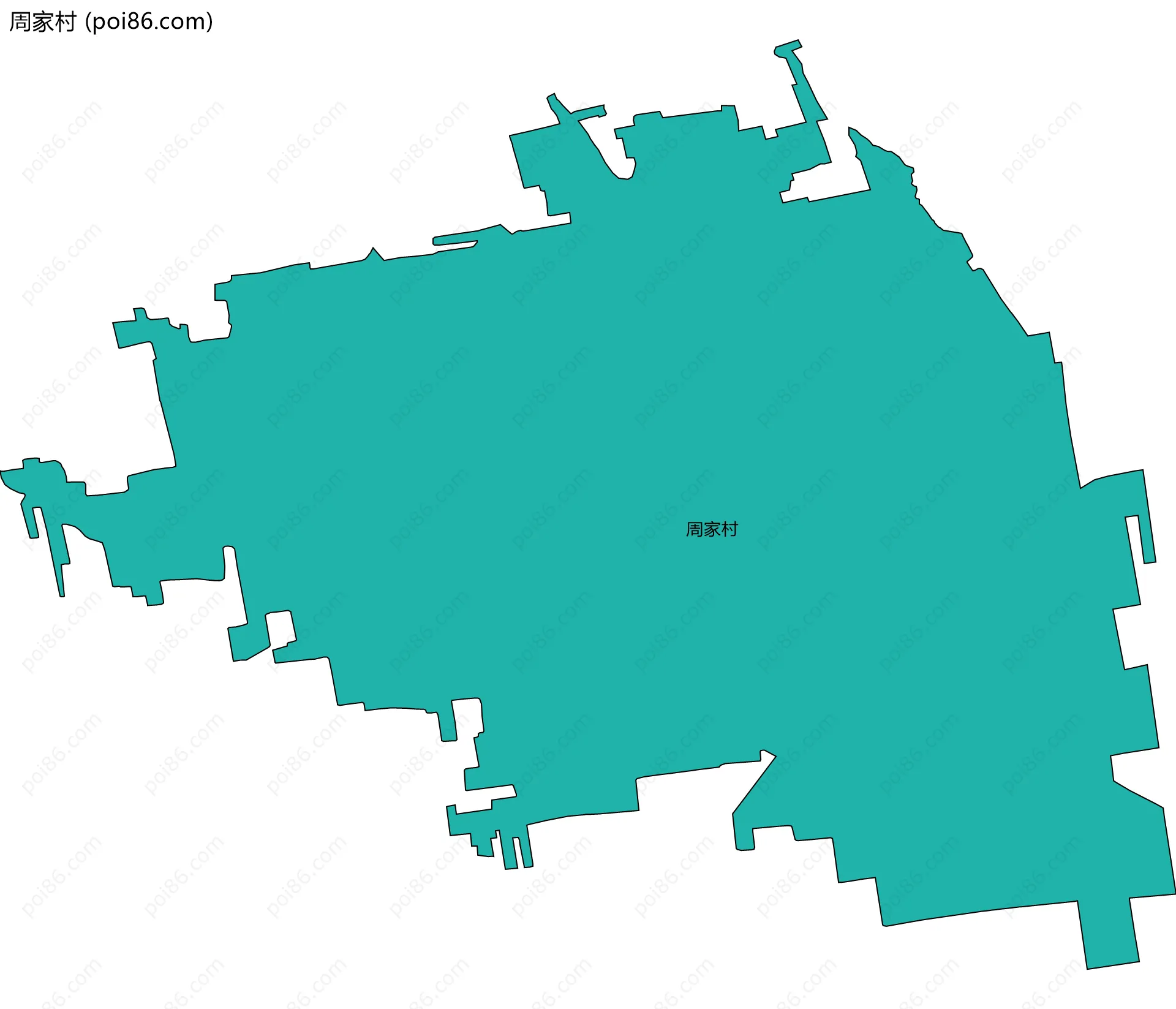周家村边界地图