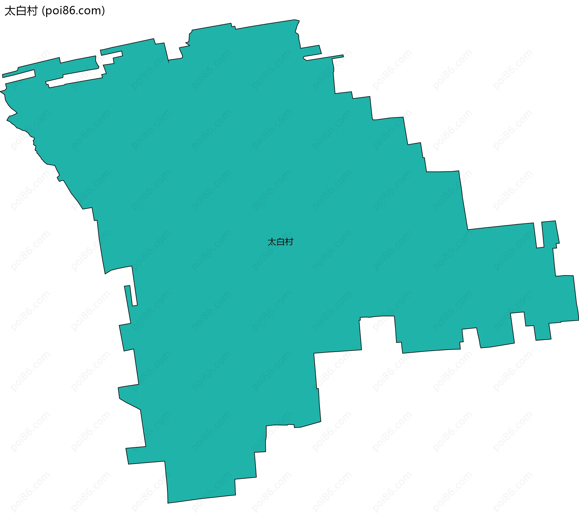太白村边界地图