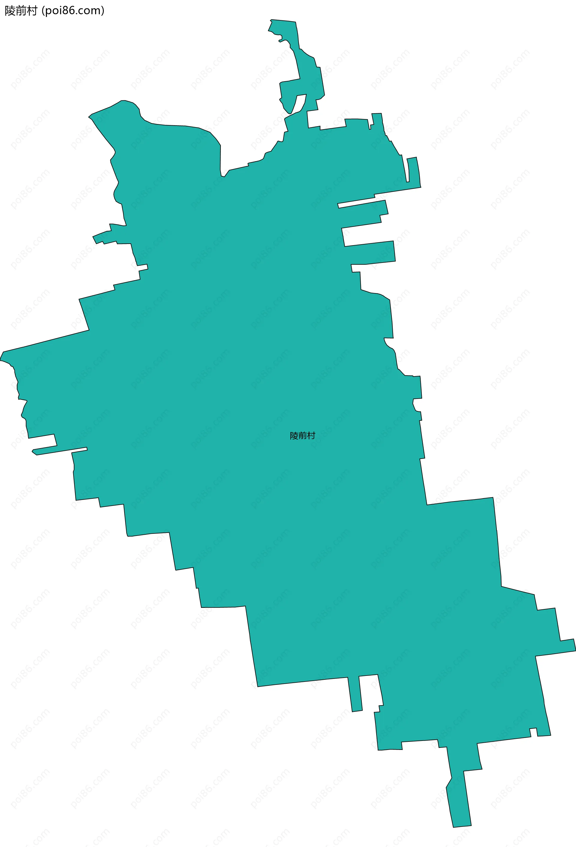 陵前村边界地图