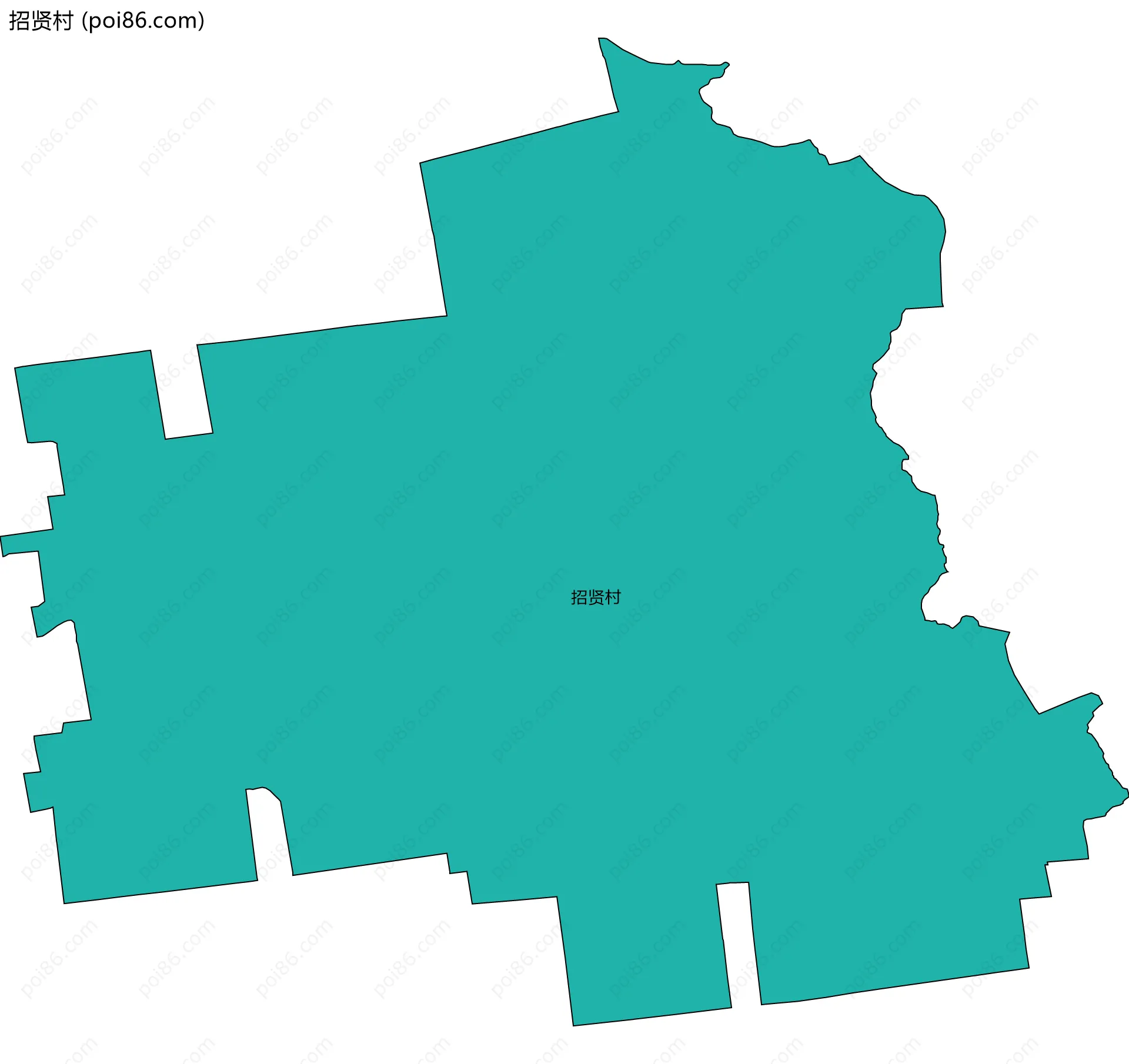 招贤村边界地图