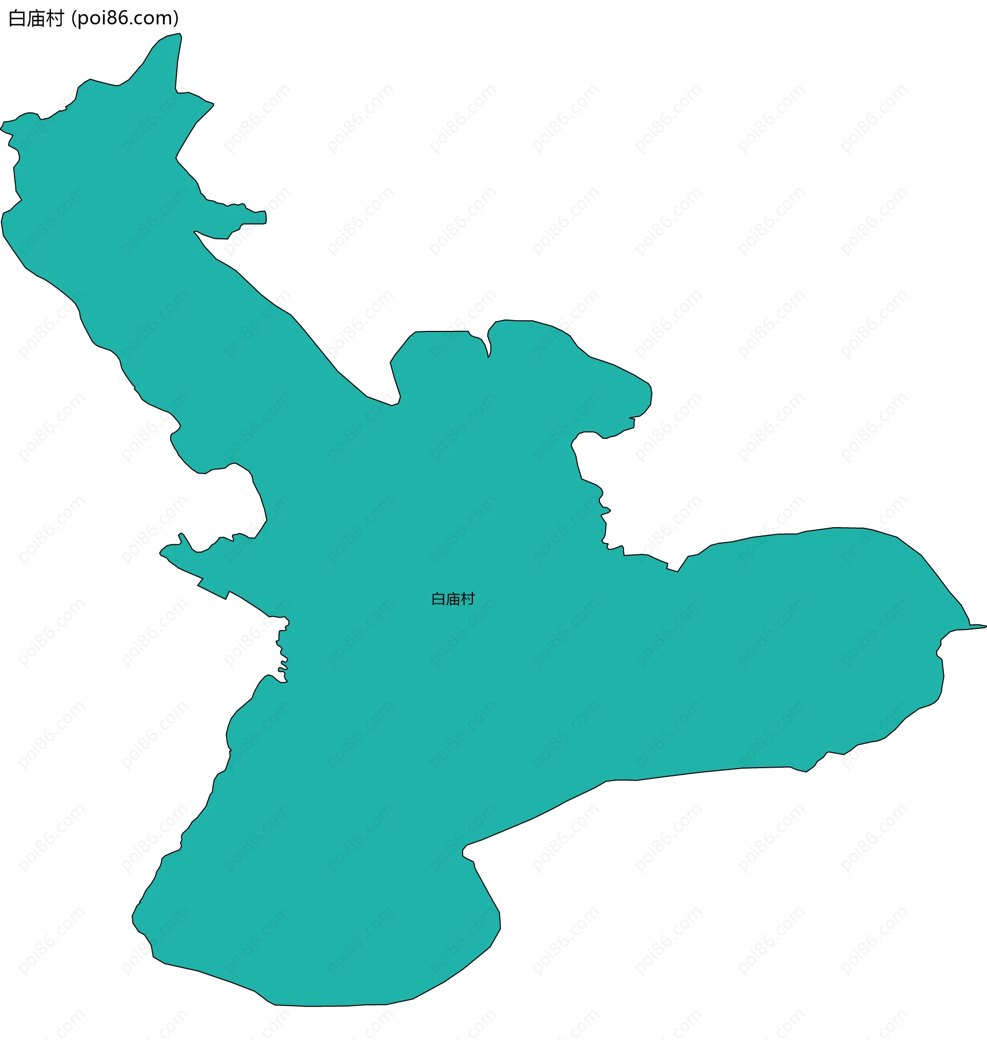 白庙村边界地图