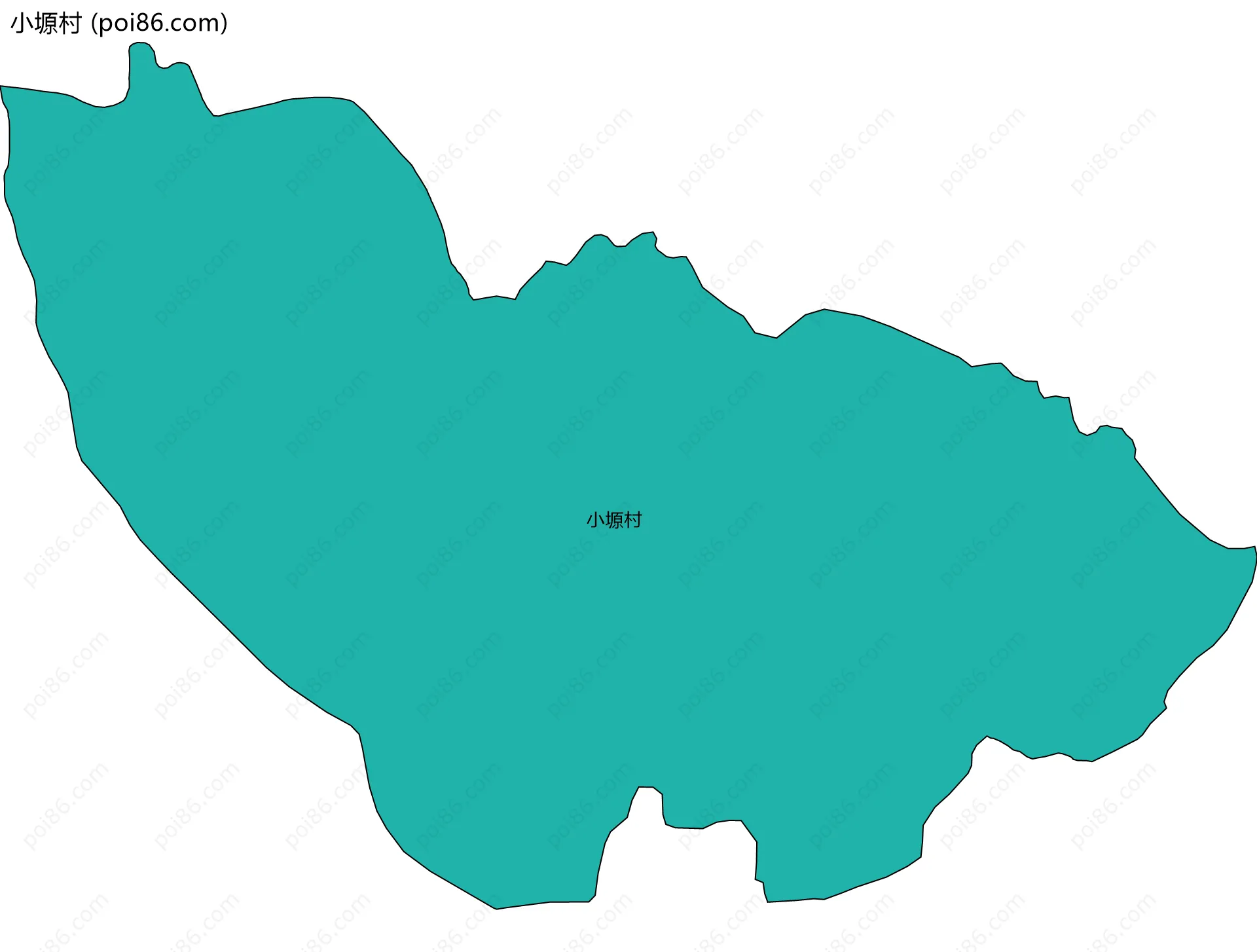 小塬村边界地图