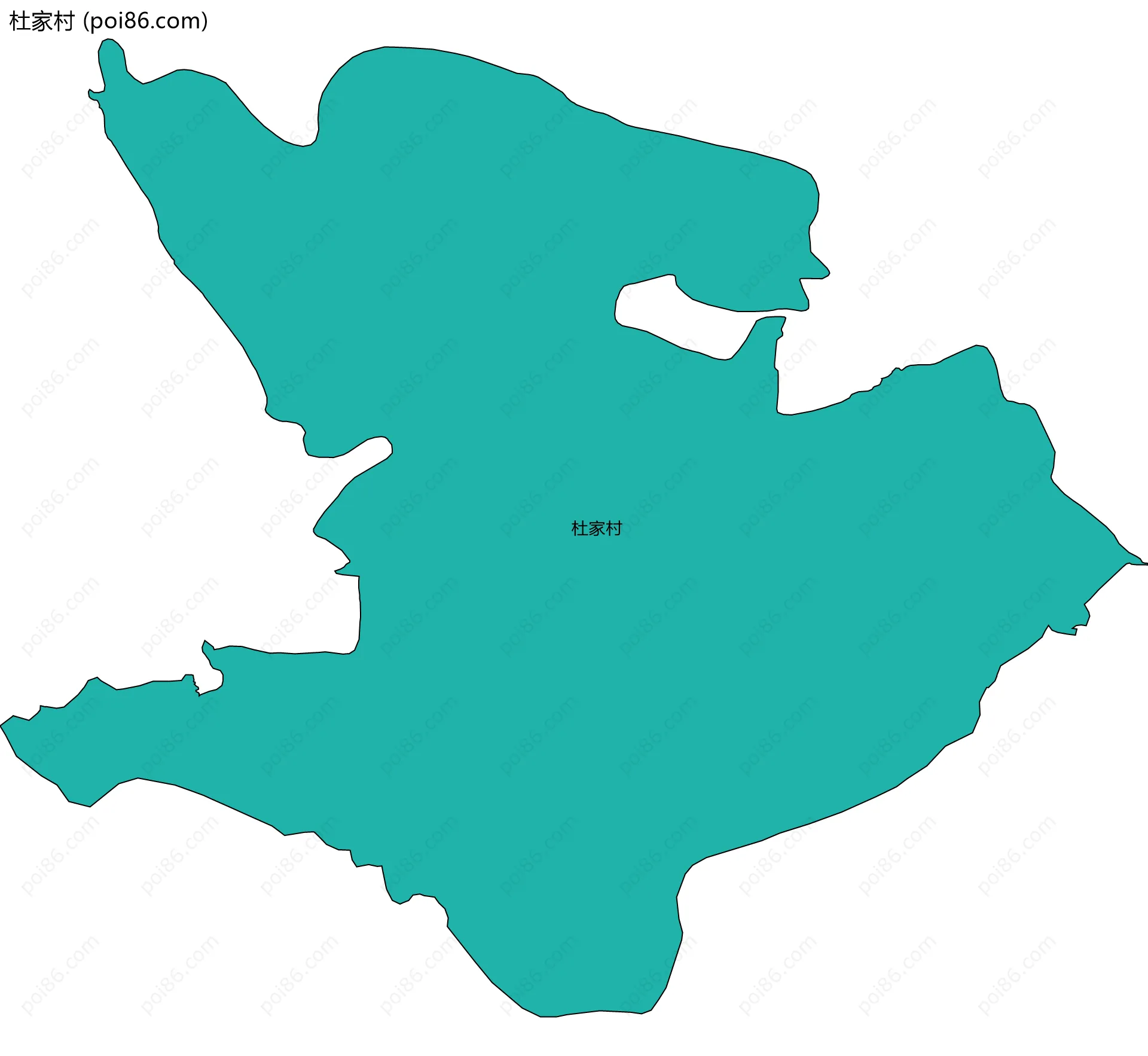 杜家村边界地图