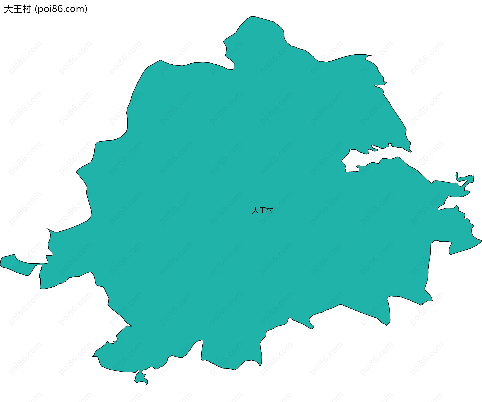 大王村边界地图
