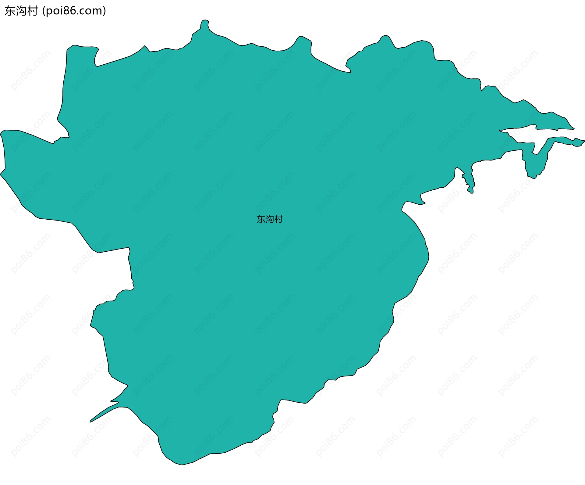 东沟村边界地图