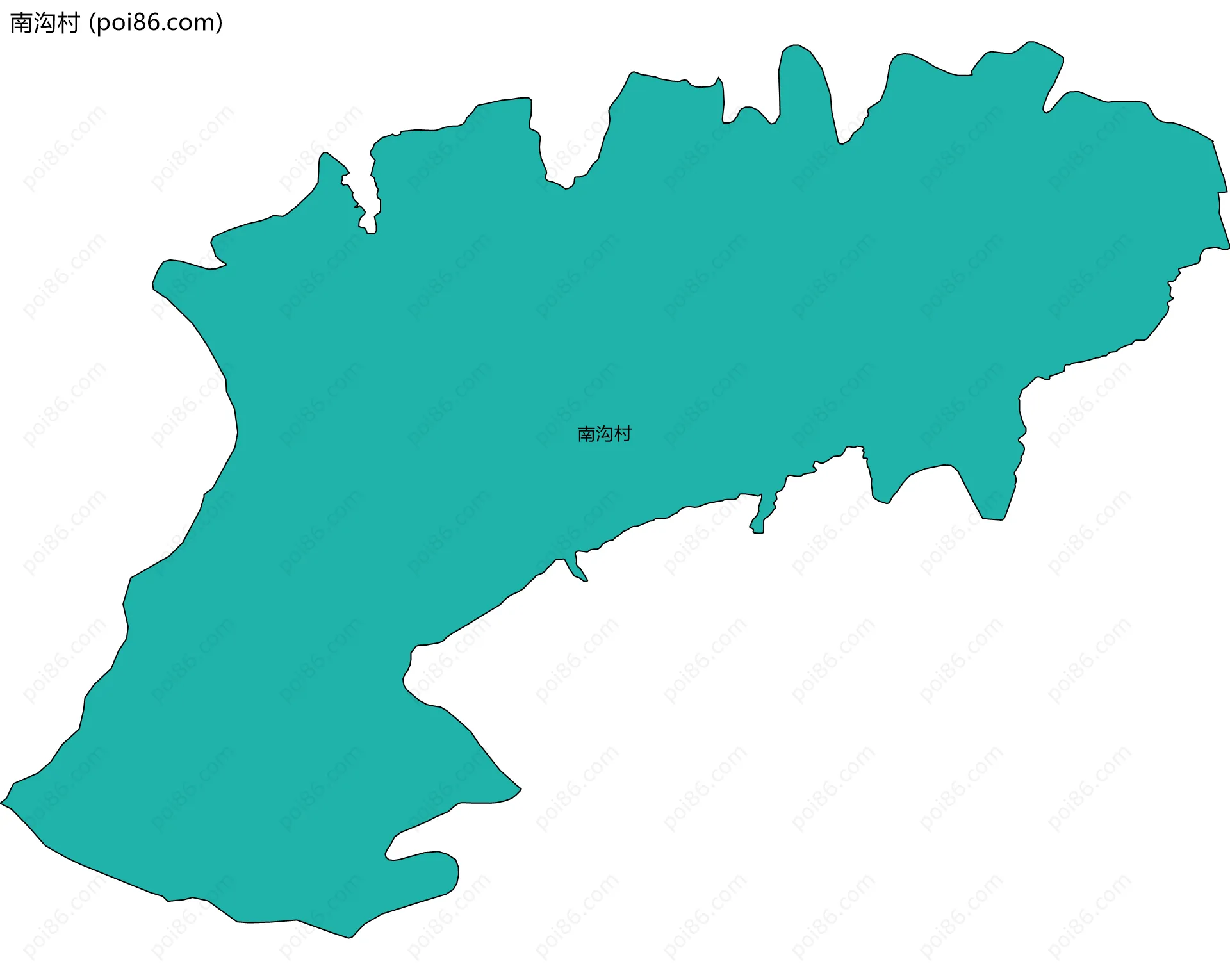 南沟村边界地图