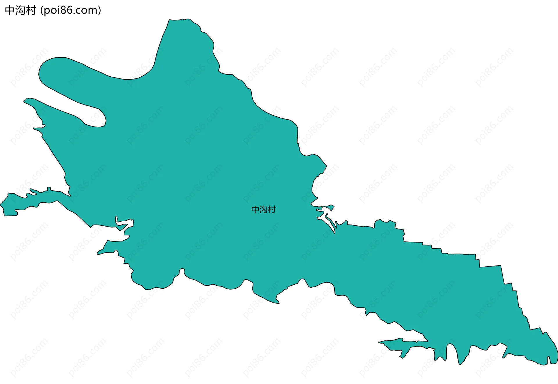 中沟村边界地图