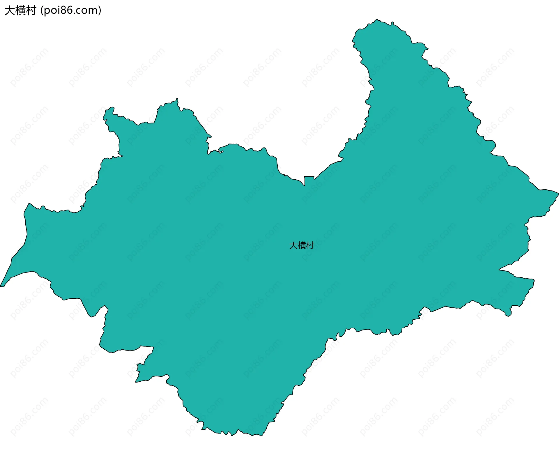 大横村边界地图