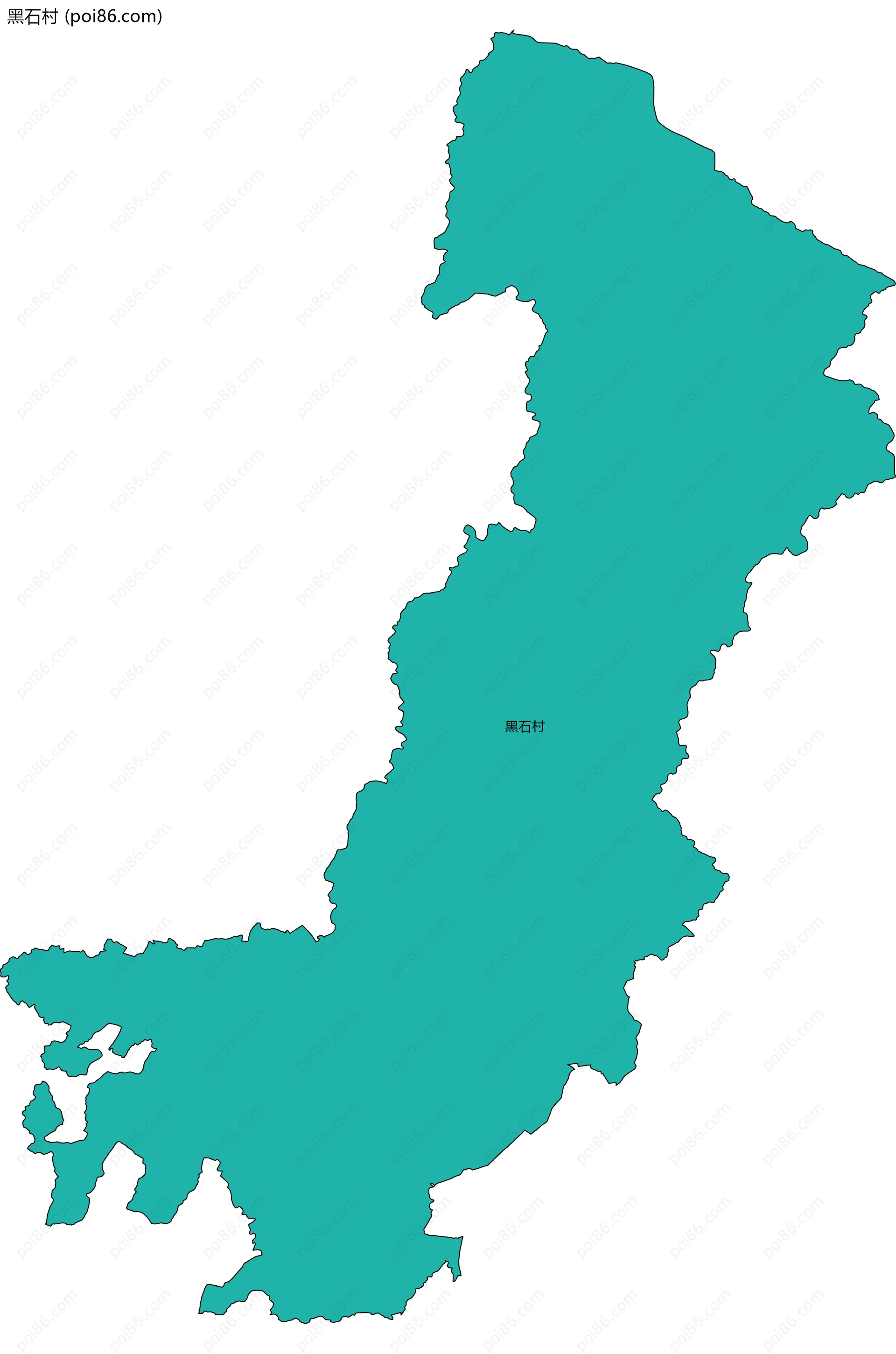 黑石村边界地图