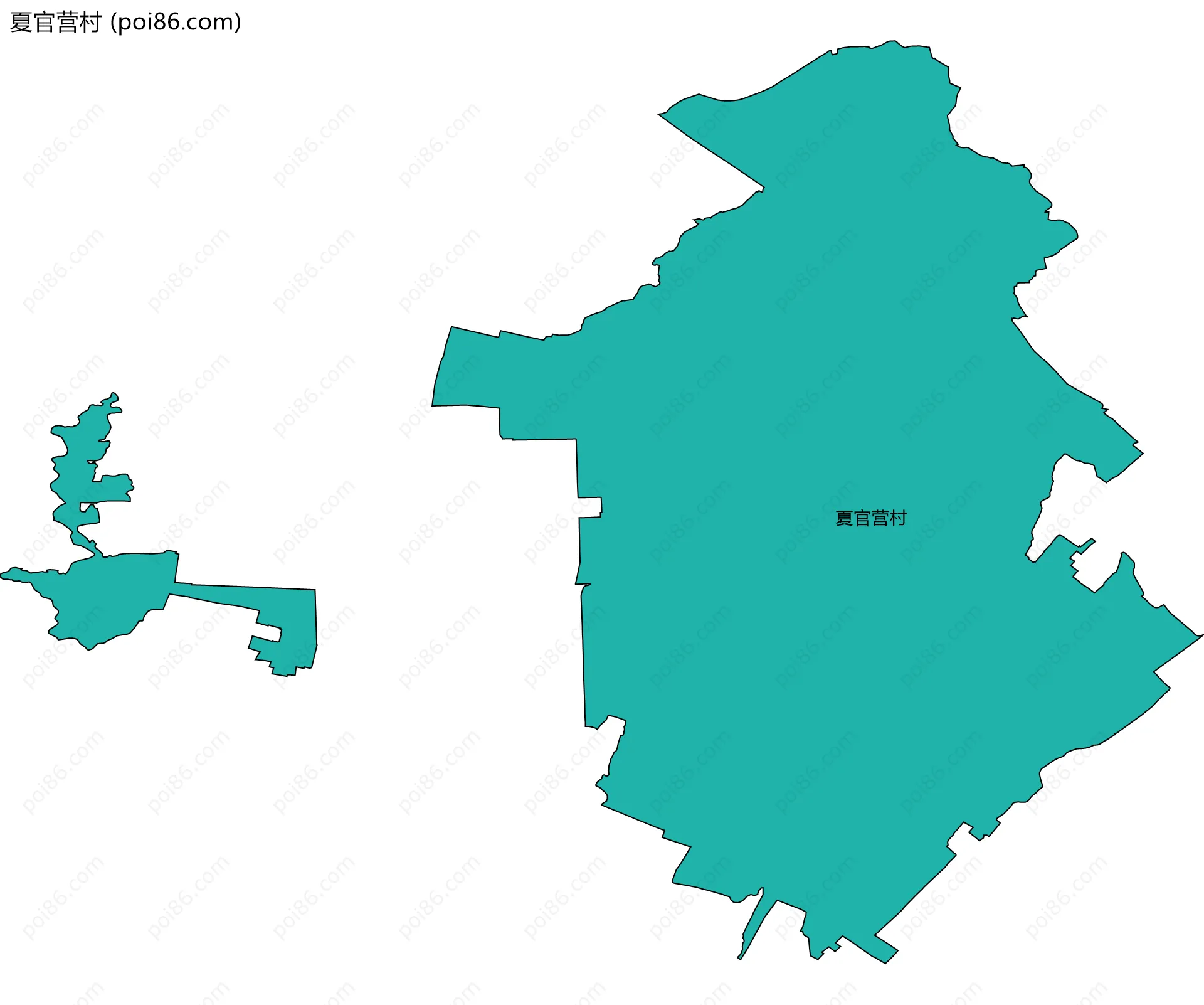 夏官营村边界地图