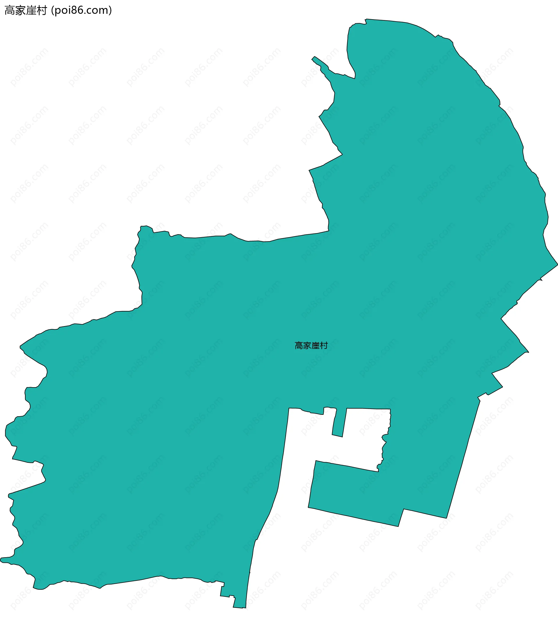 高家崖村边界地图