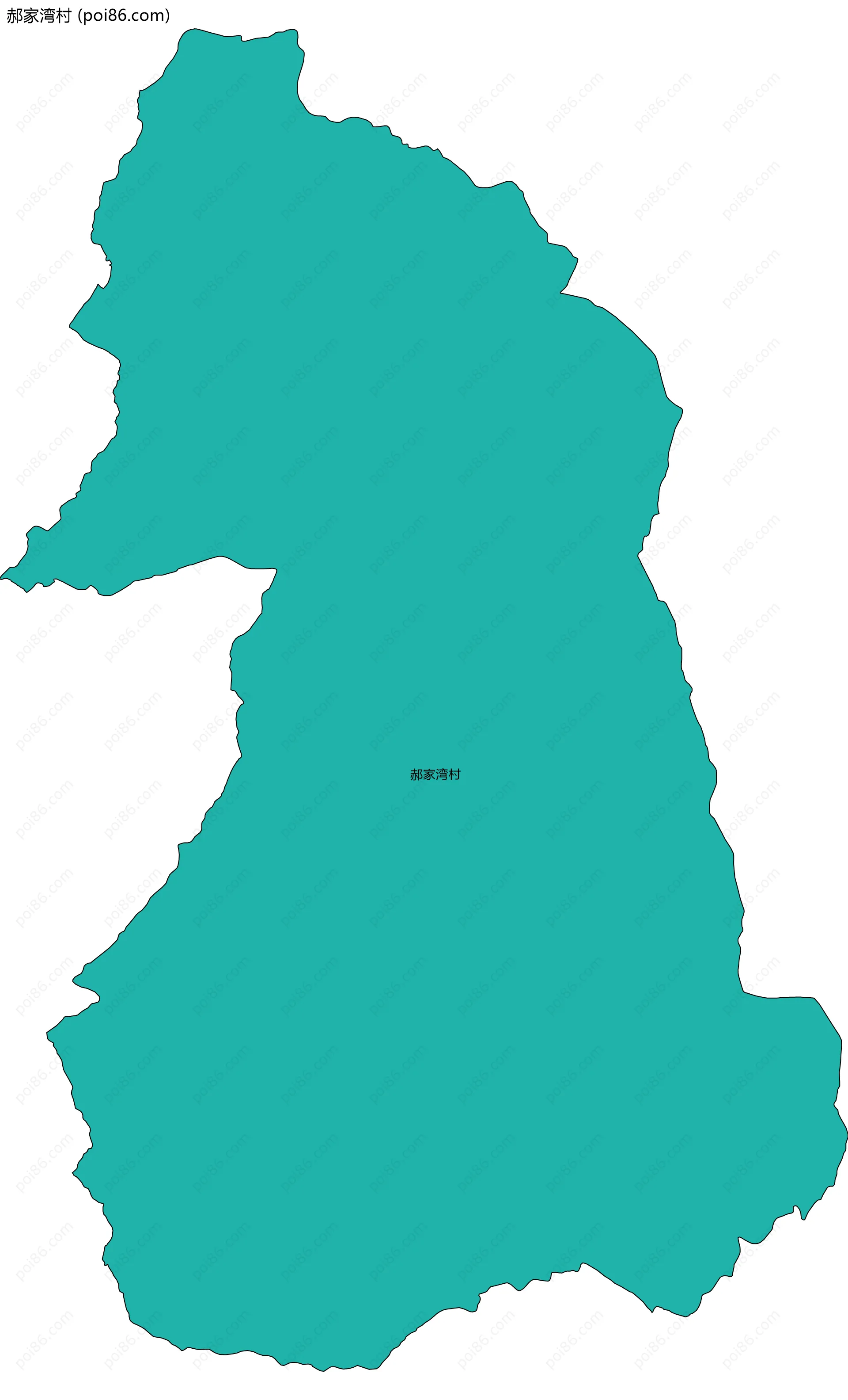 郝家湾村边界地图