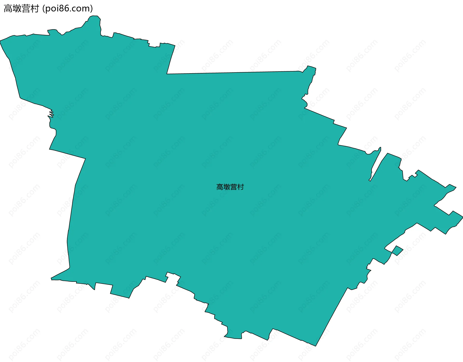 高墩营村边界地图