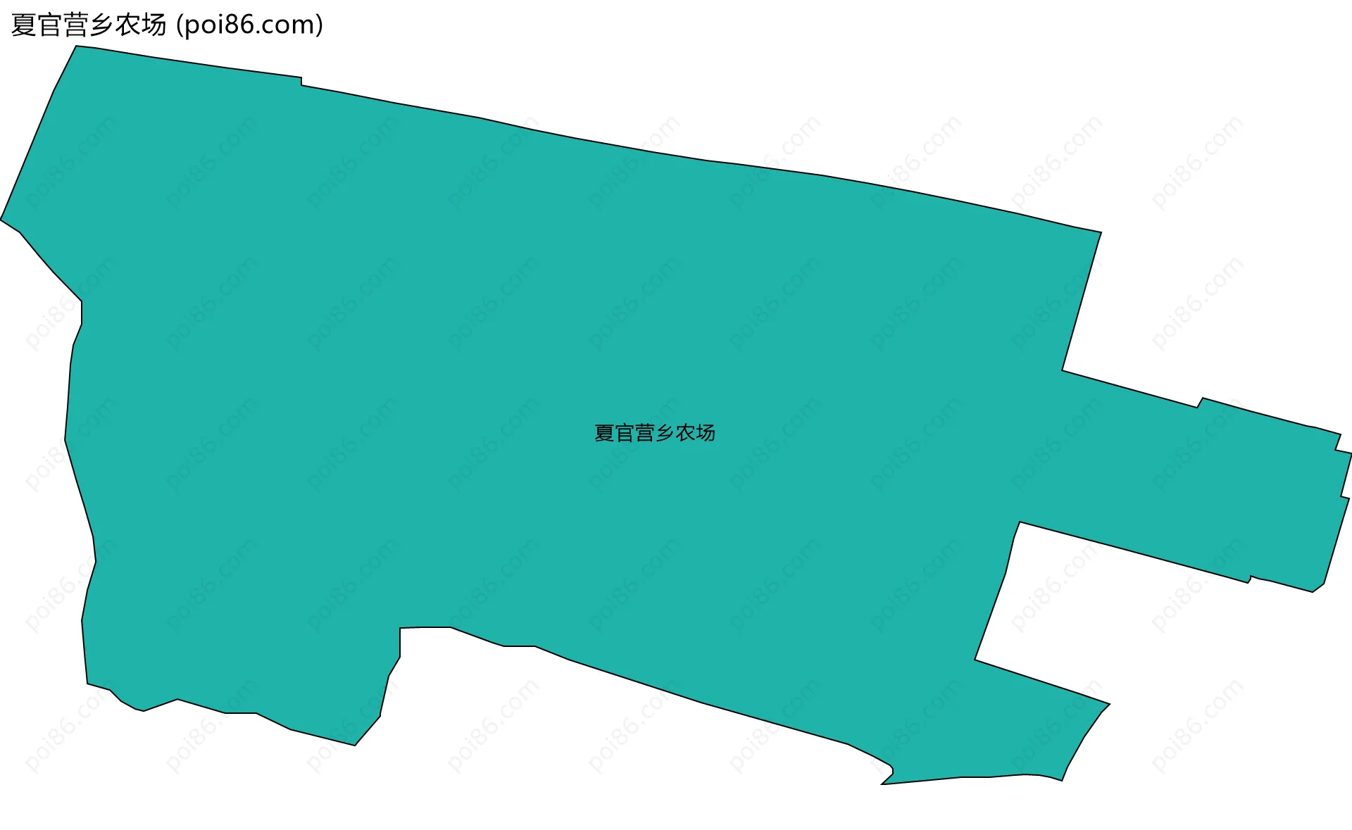夏官营乡农场边界地图