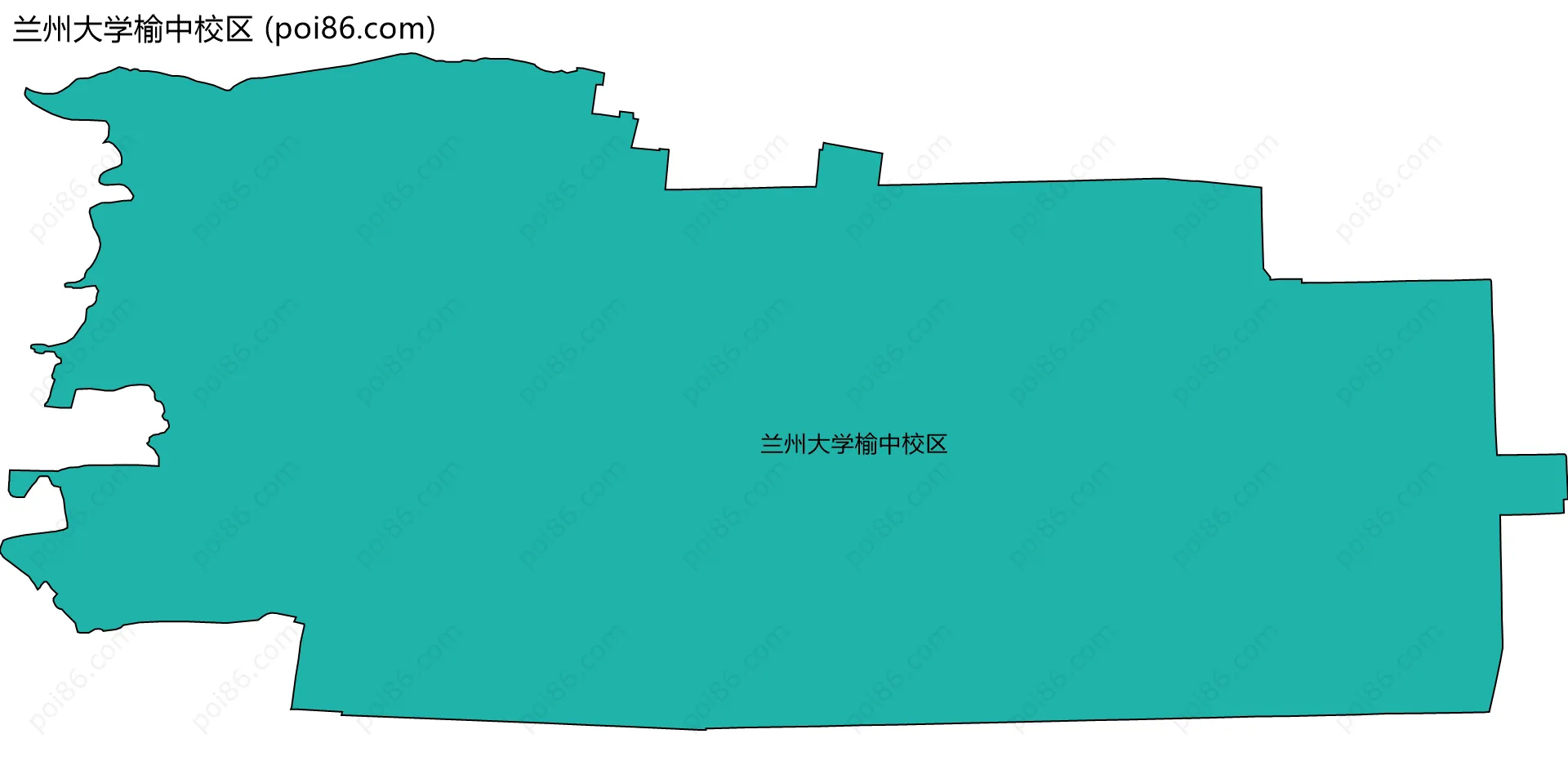 兰州大学榆中校区边界地图