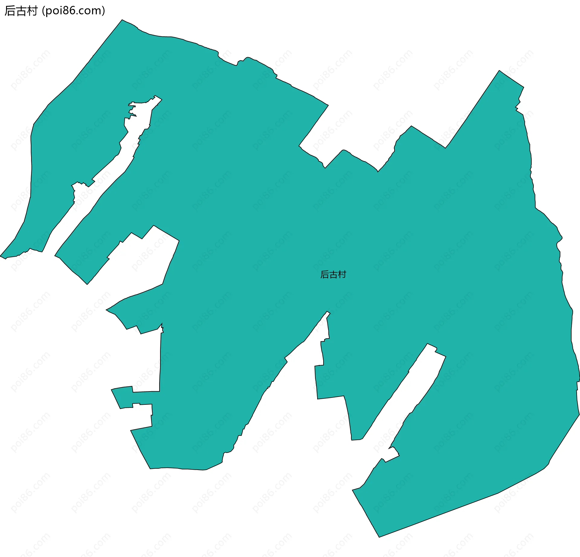 后古村边界地图