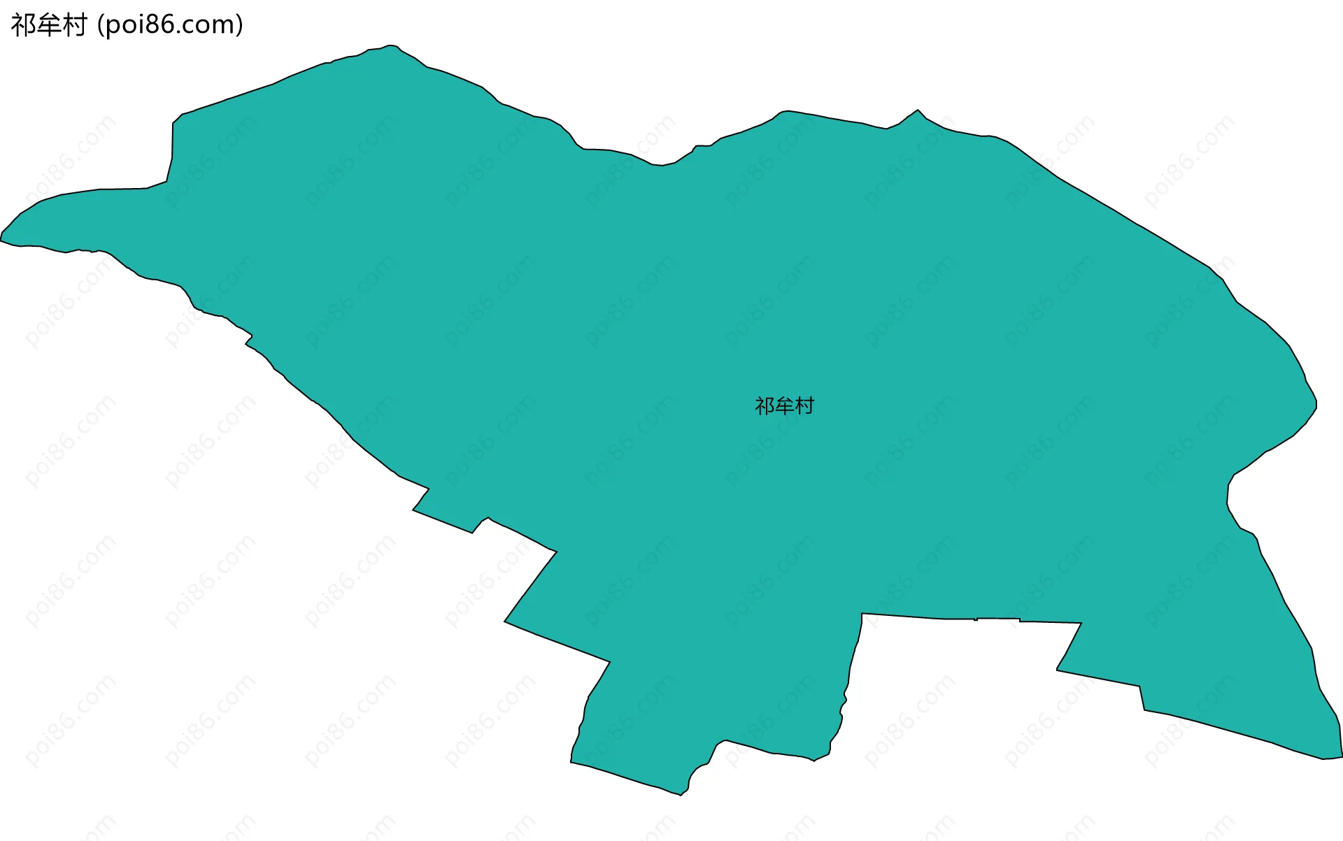 祁牟村边界地图