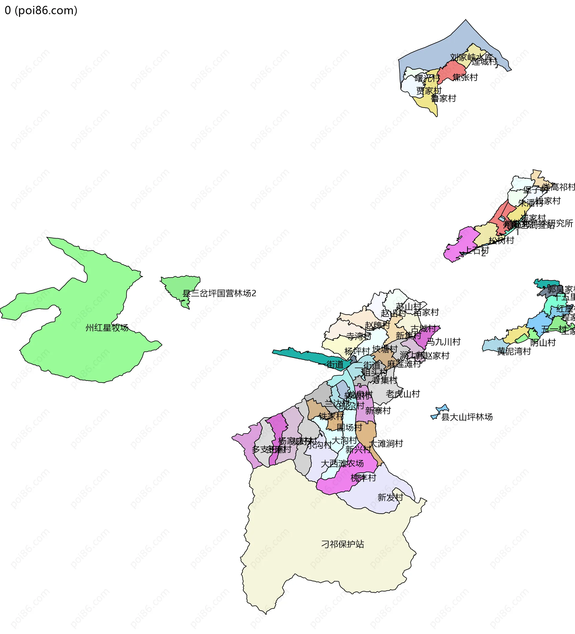 0边界地图(五级行政区划)