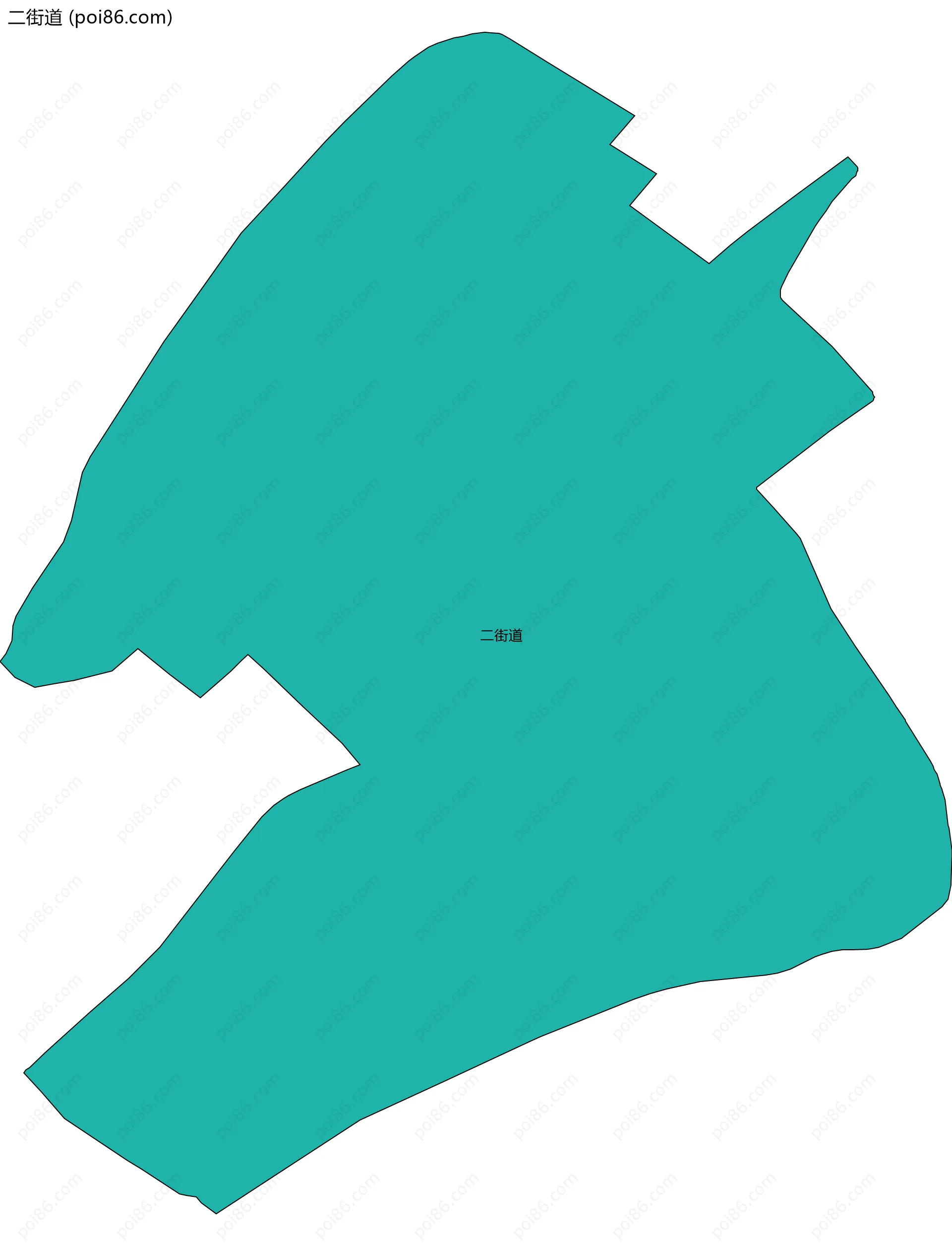 二街道边界地图