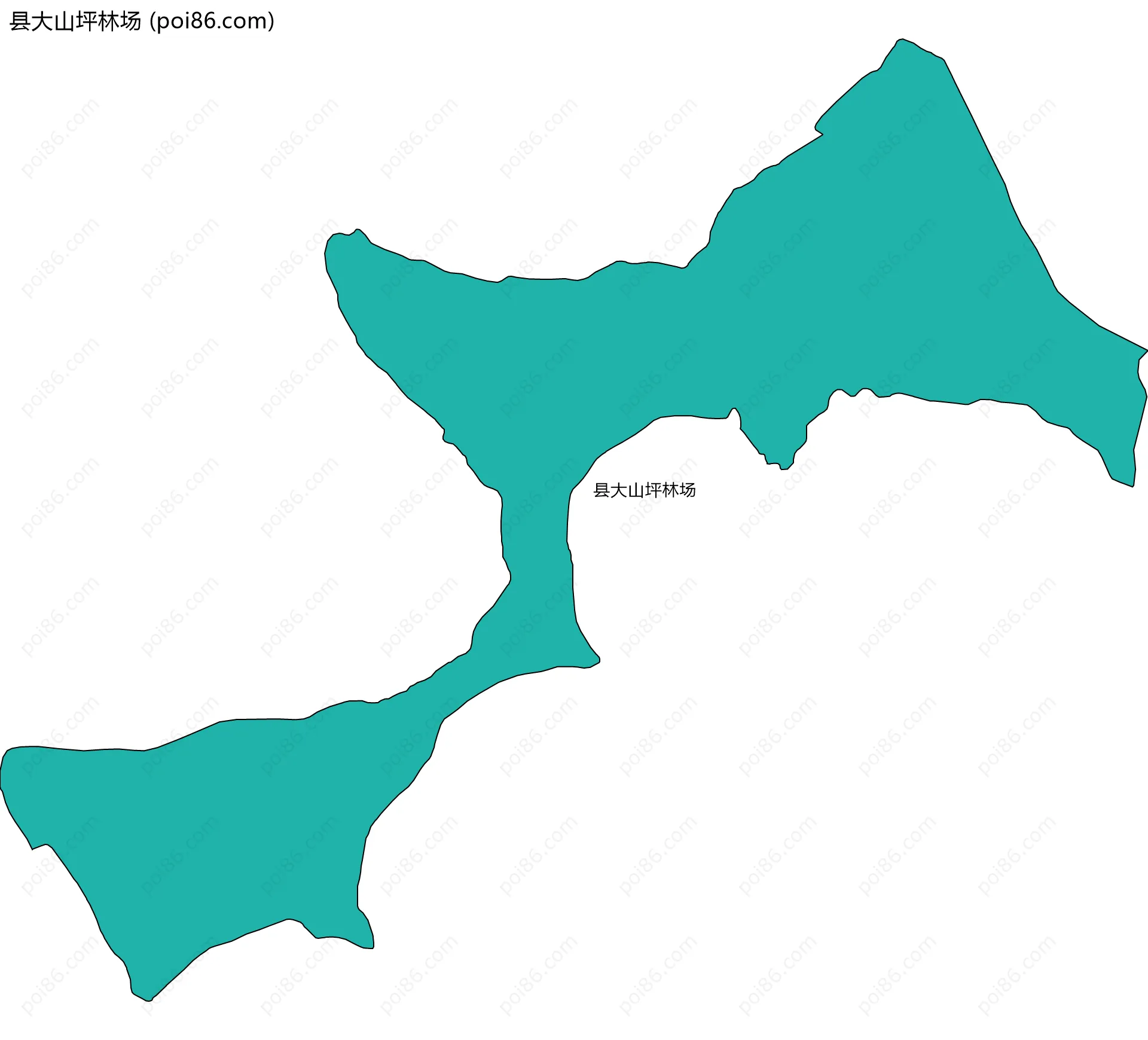 县大山坪林场边界地图