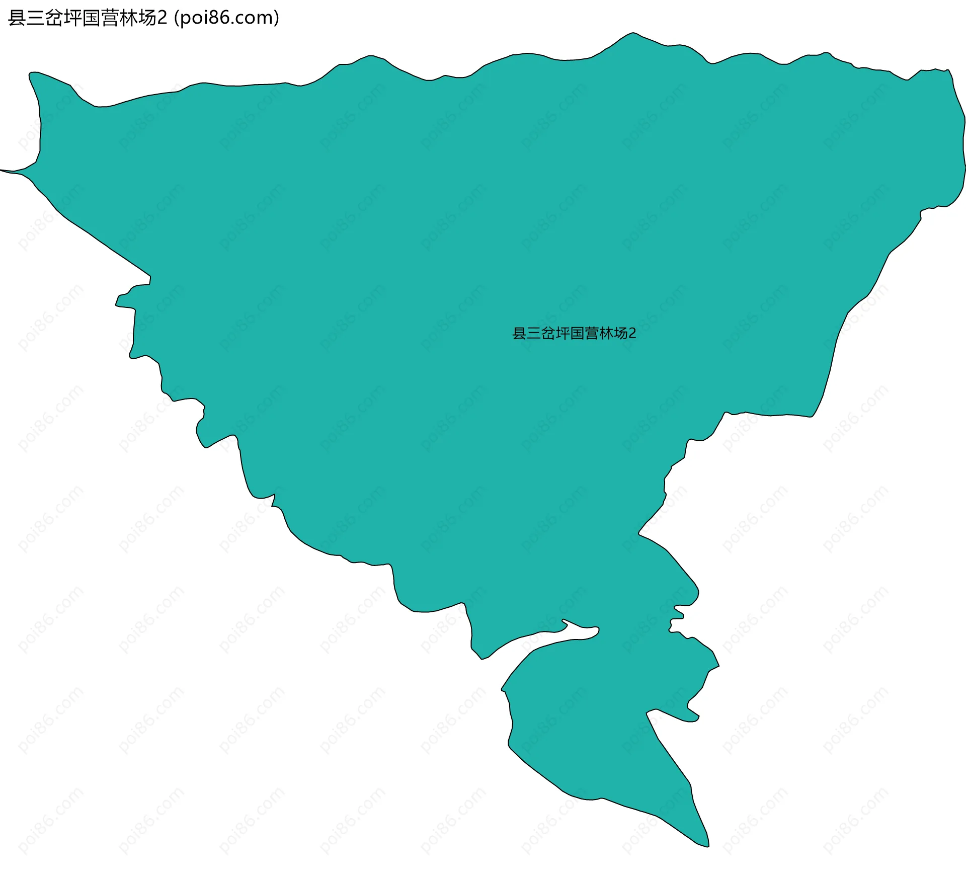县三岔坪国营林场2边界地图