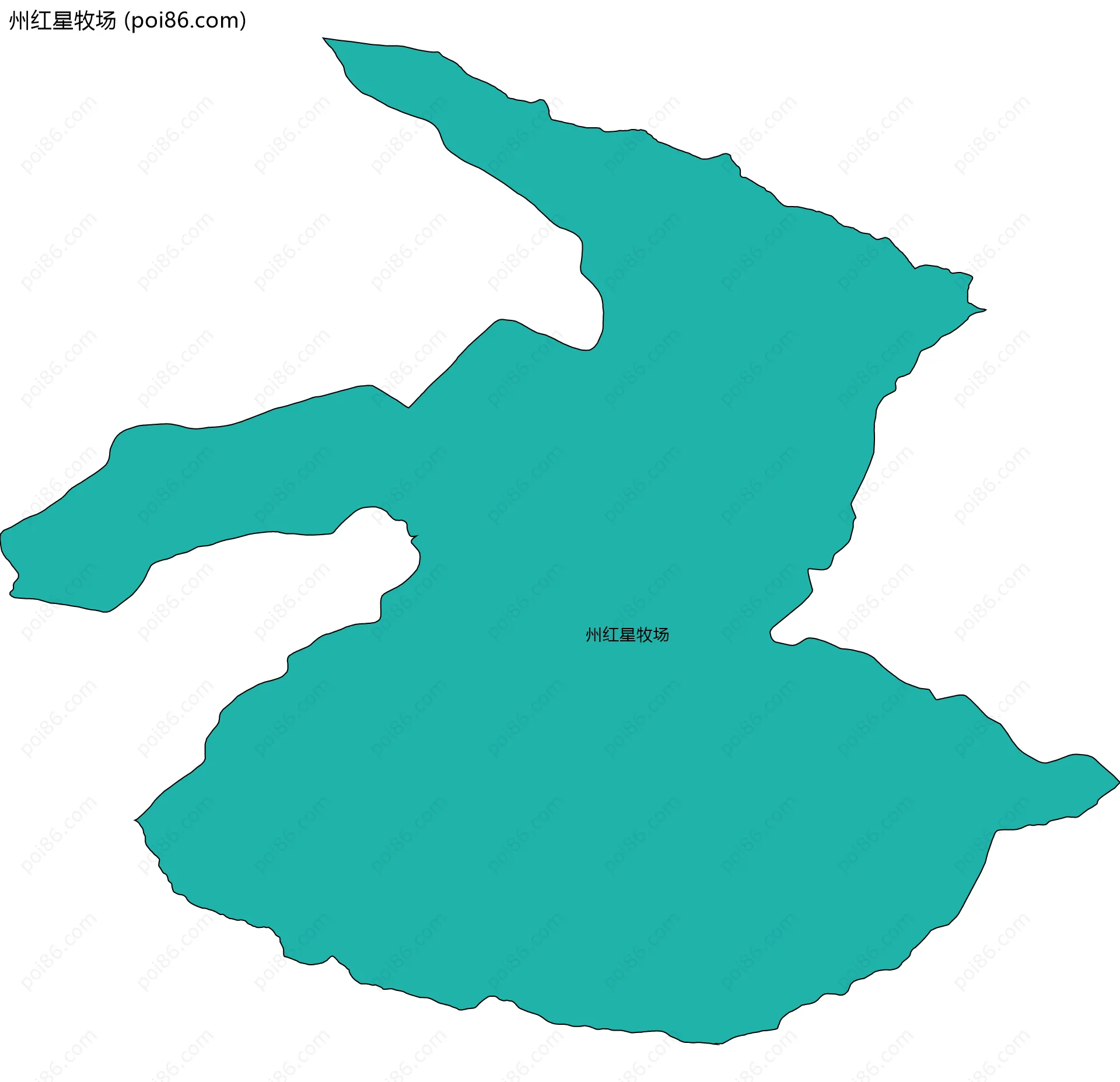 州红星牧场边界地图