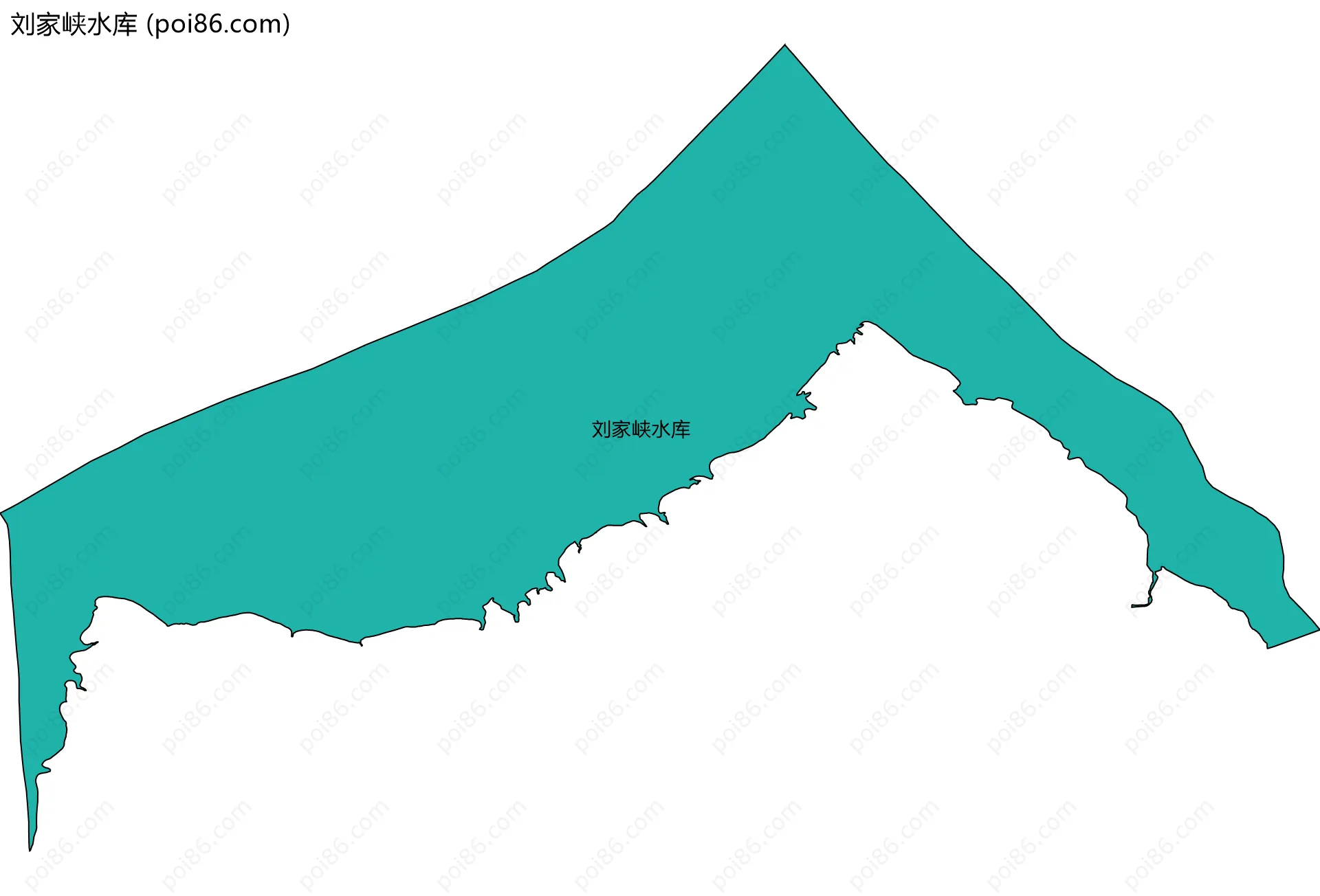 刘家峡水库边界地图