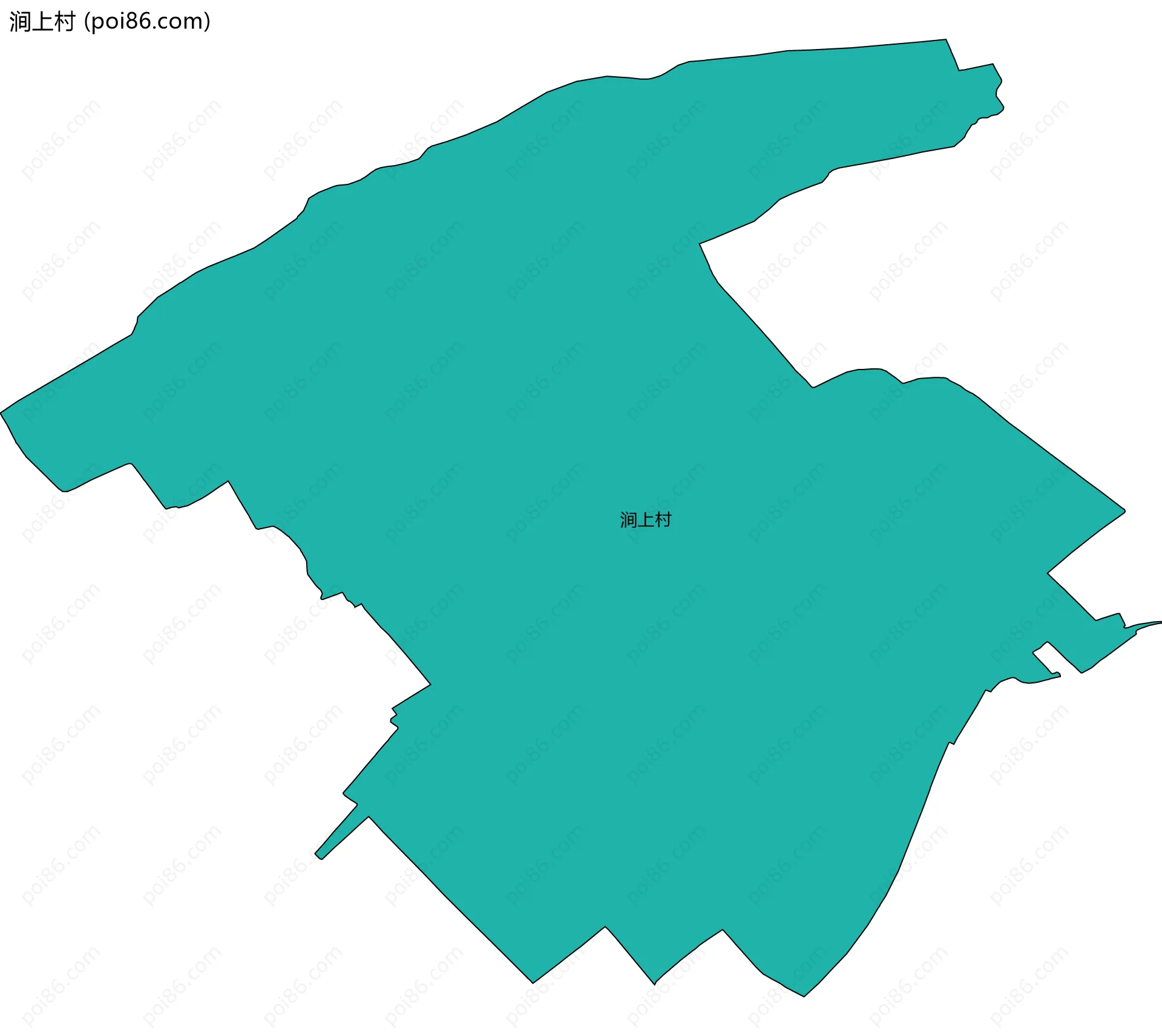 涧上村边界地图