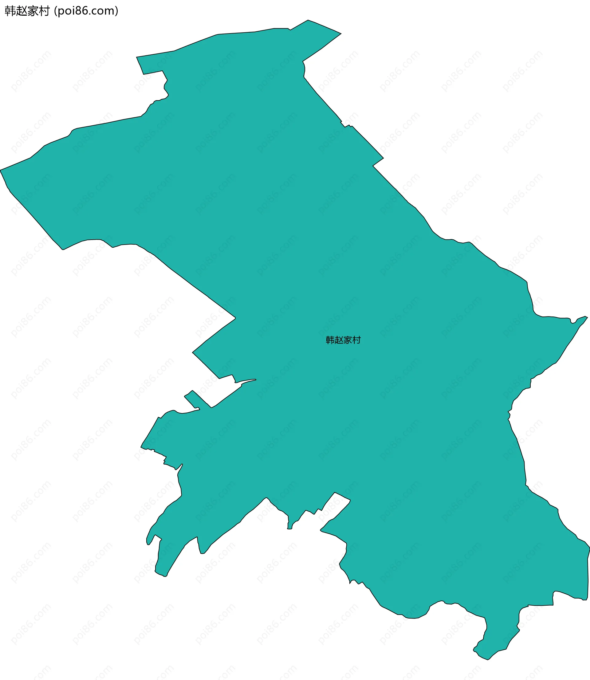 韩赵家村边界地图