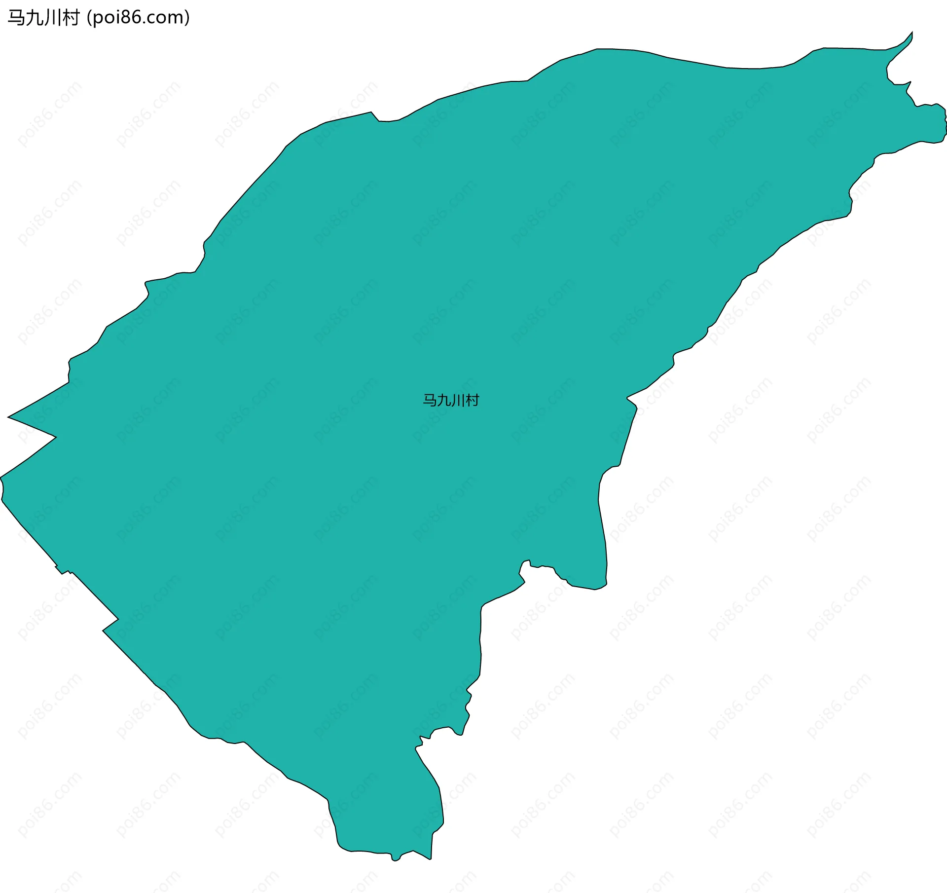 马九川村边界地图