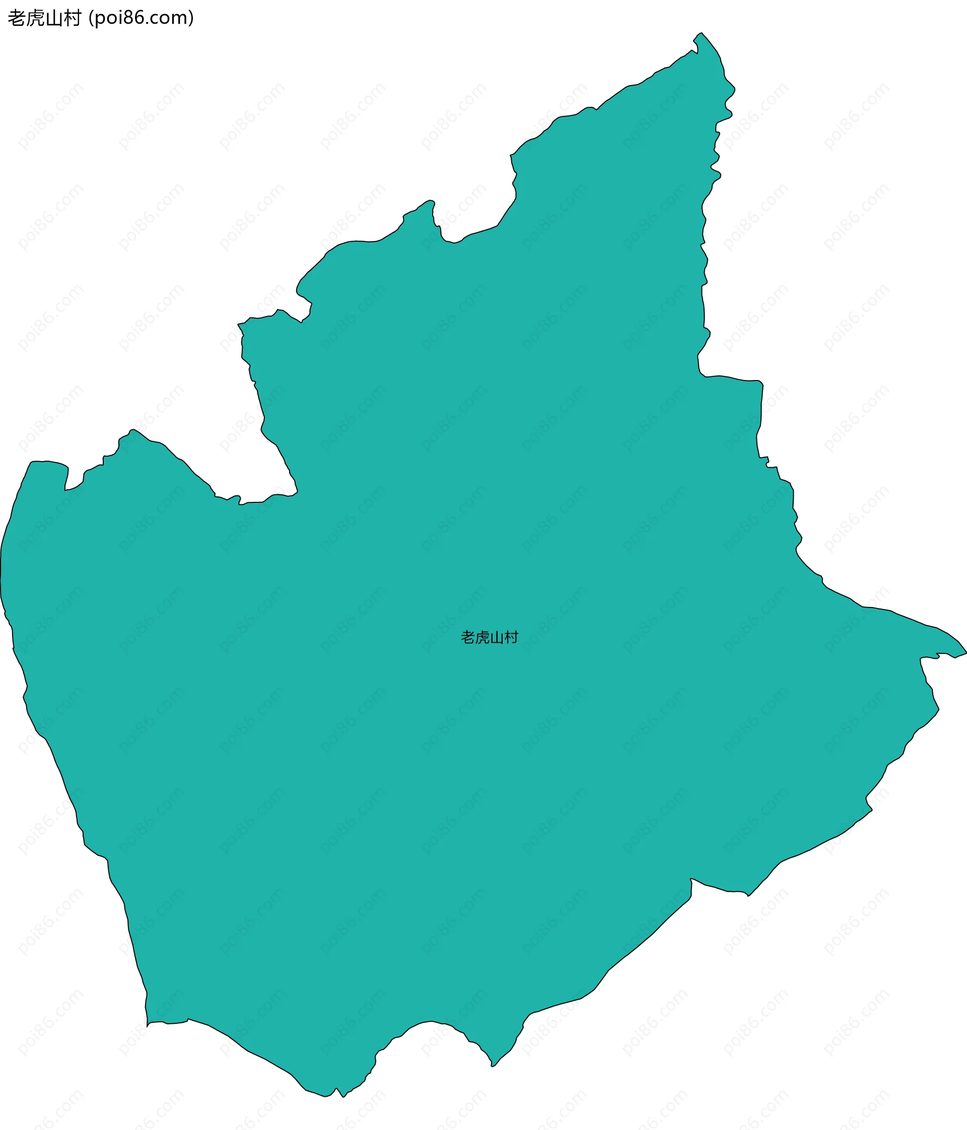 老虎山村边界地图