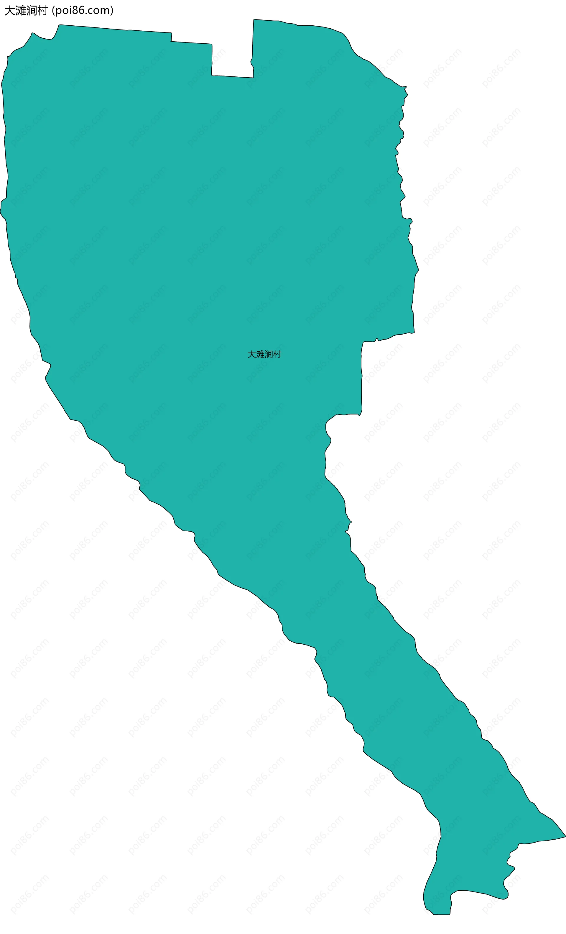 大滩涧村边界地图