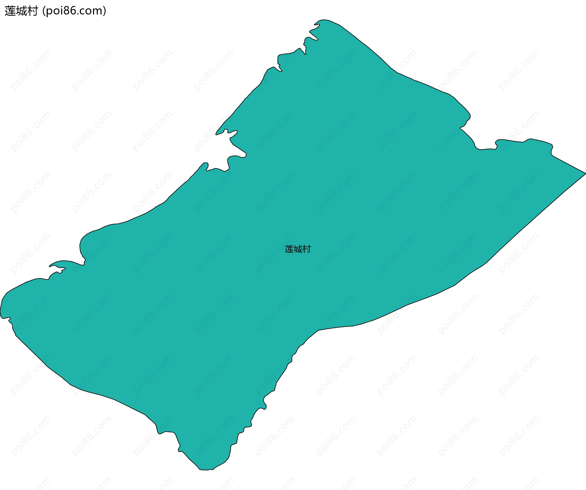 莲城村边界地图