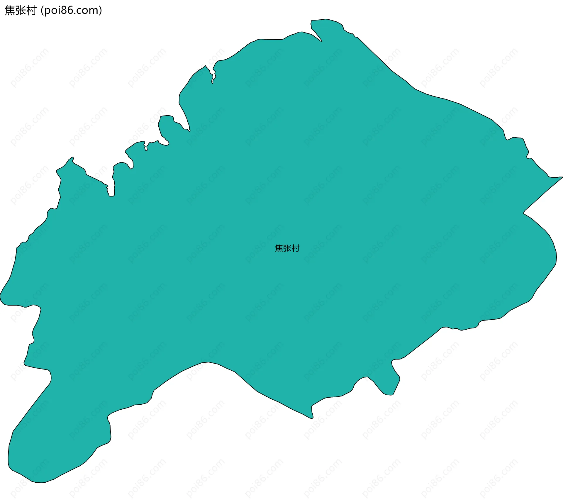 焦张村边界地图