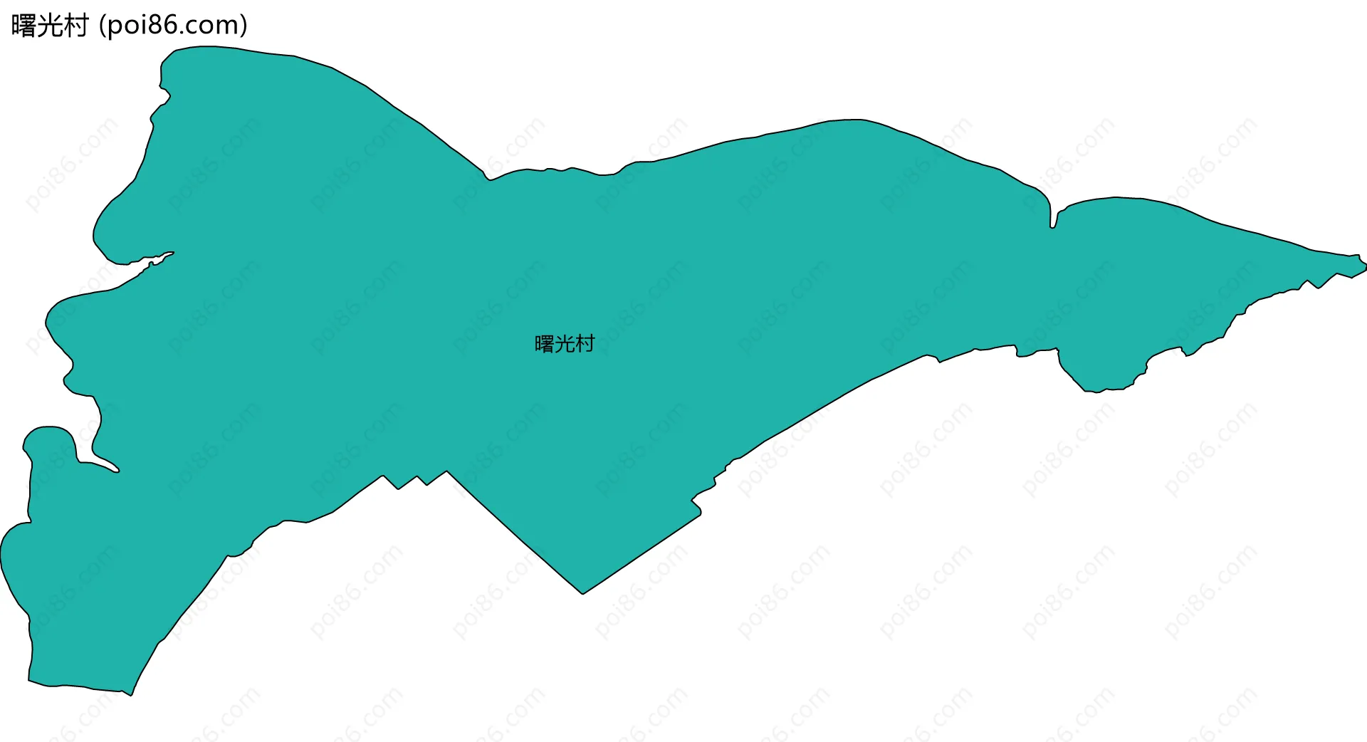 曙光村边界地图