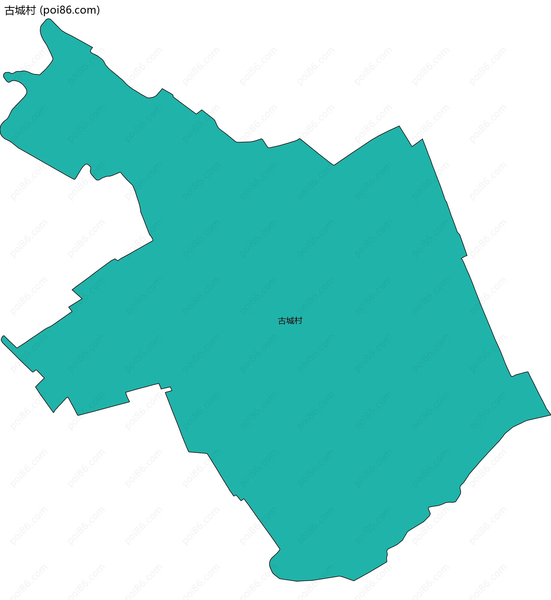 古城村边界地图