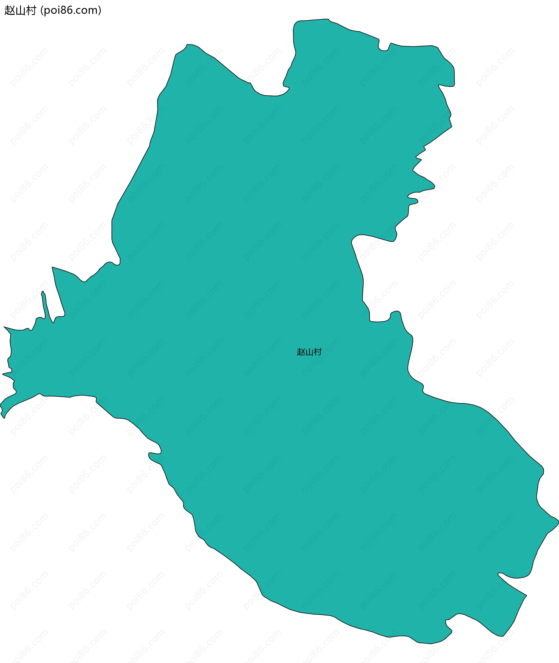 赵山村边界地图