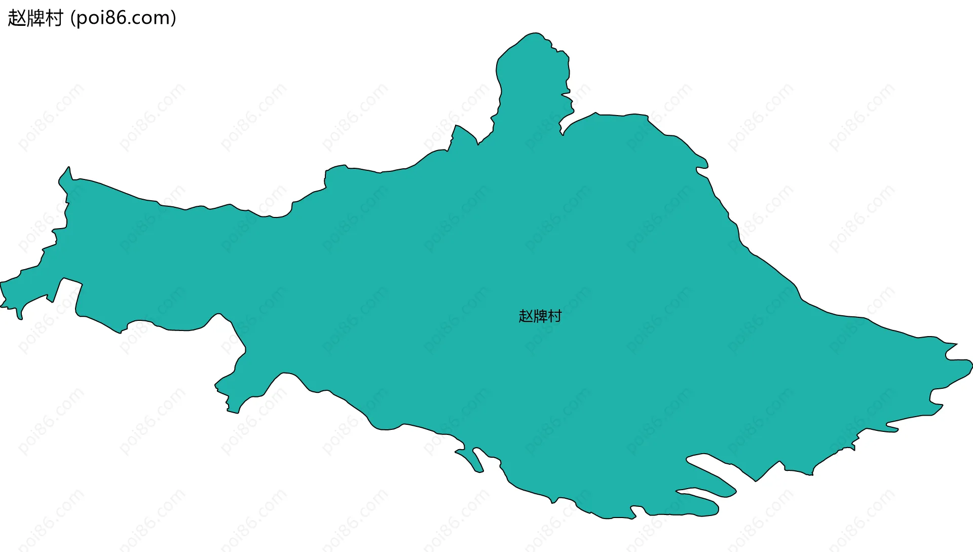 赵牌村边界地图