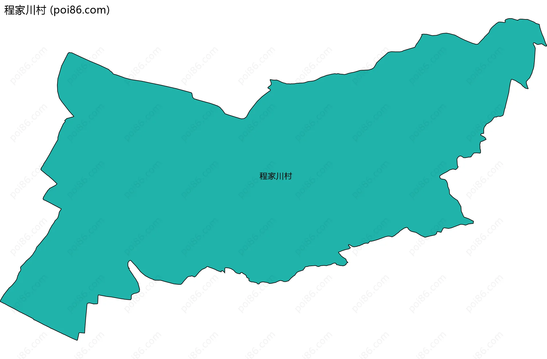程家川村边界地图