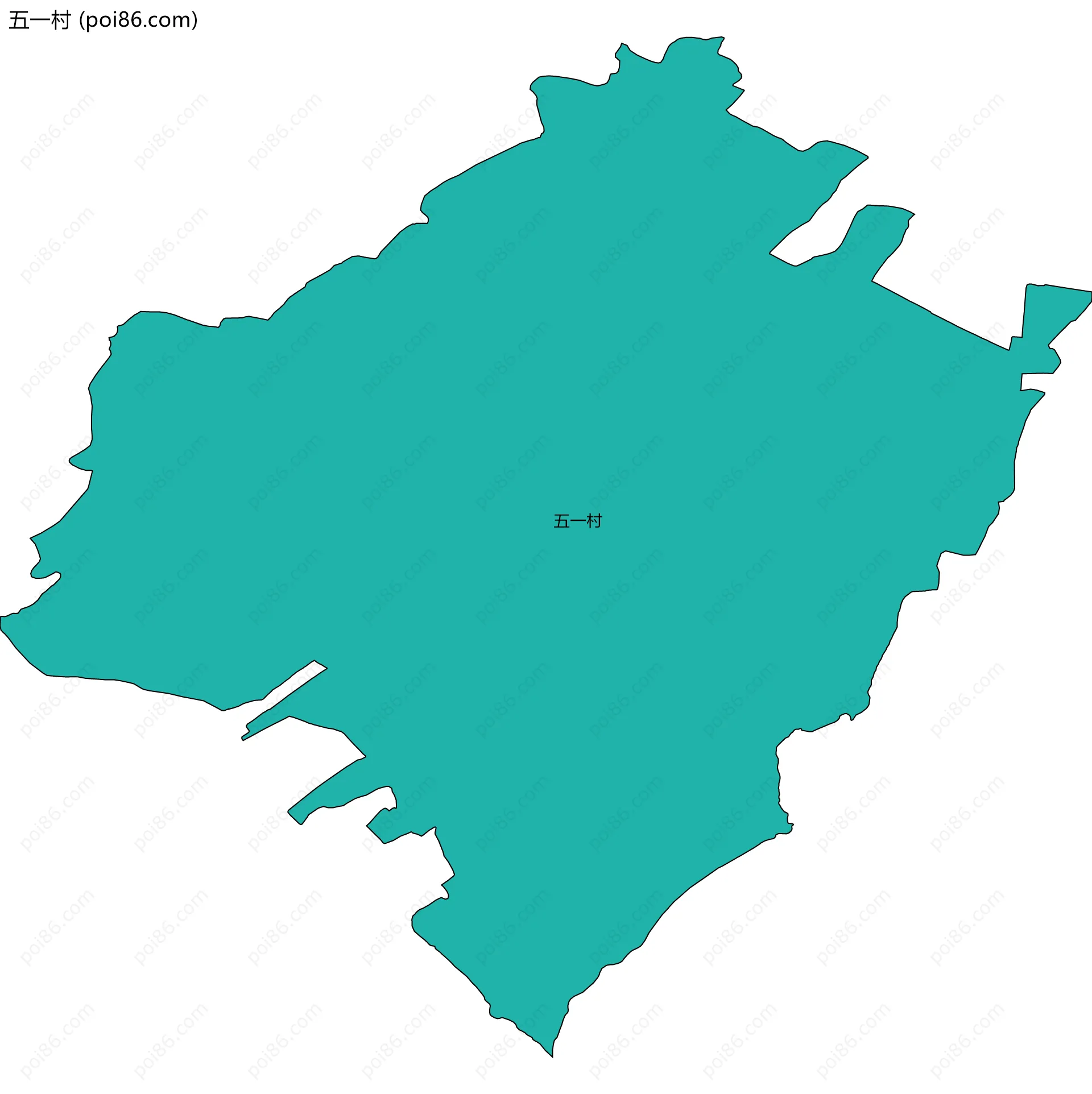 五一村边界地图