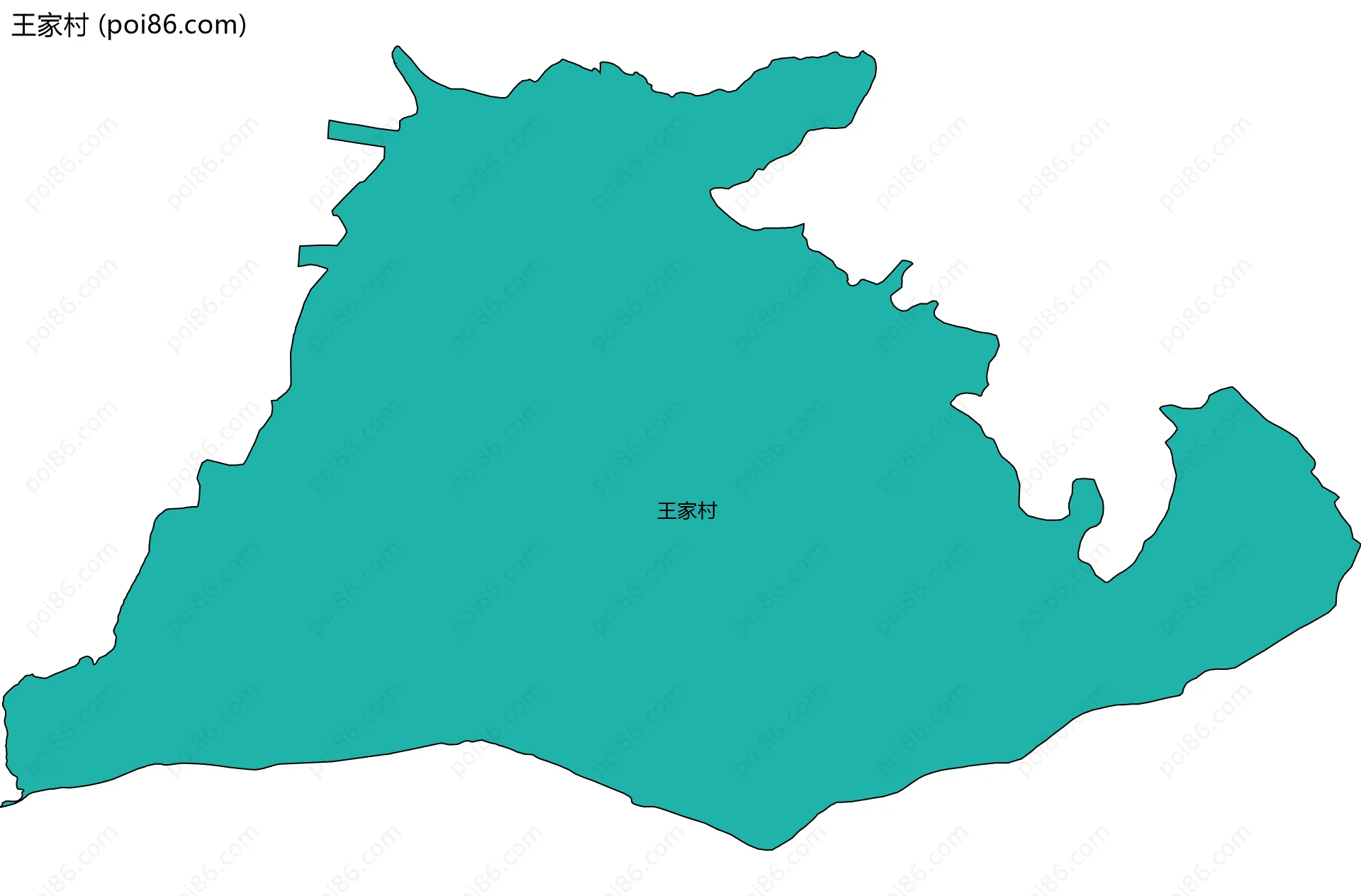 王家村边界地图