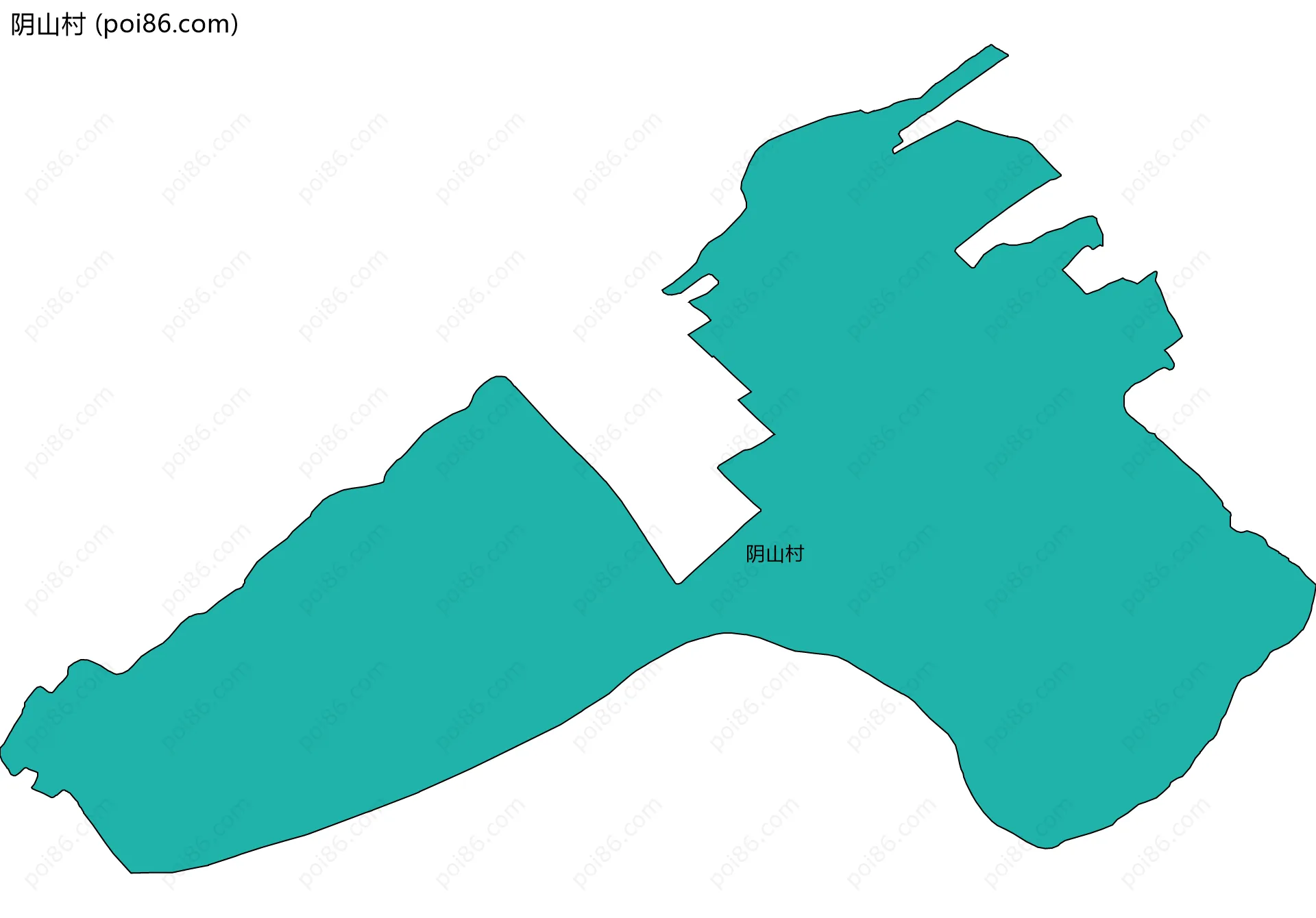 阴山村边界地图