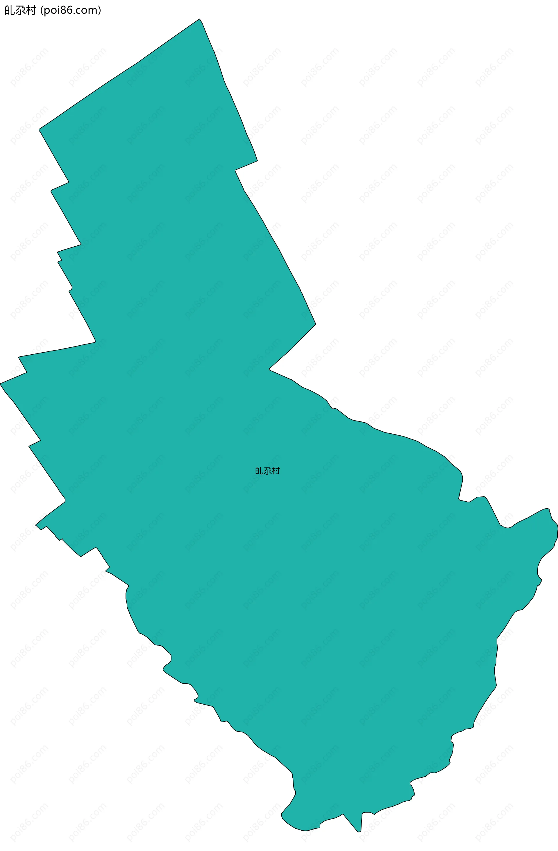 癿尕村边界地图