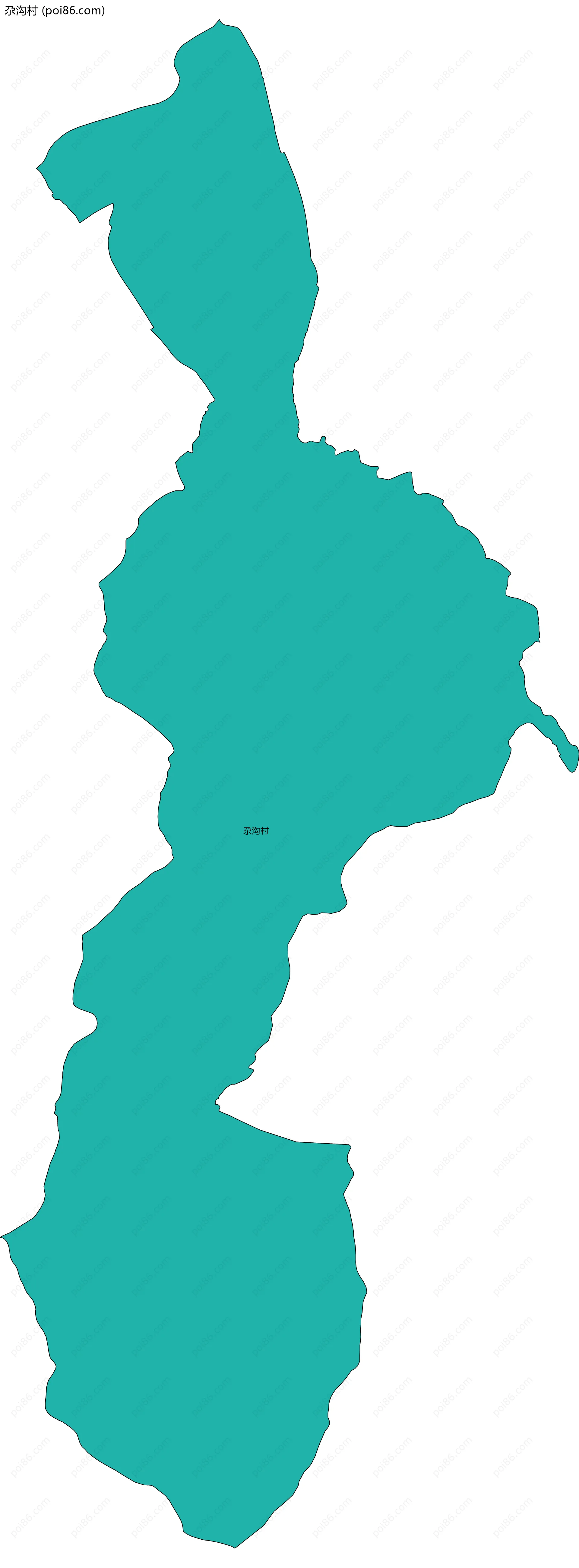 尕沟村边界地图