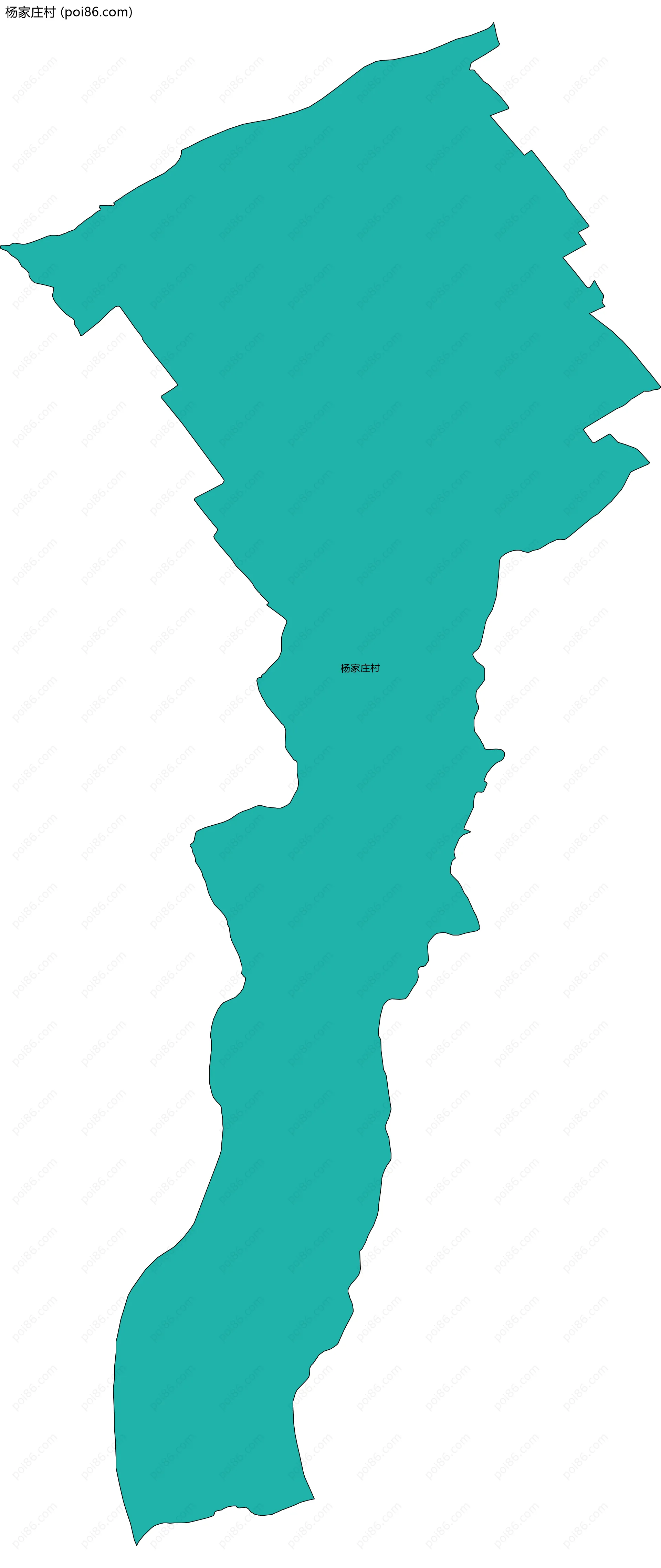 杨家庄村边界地图